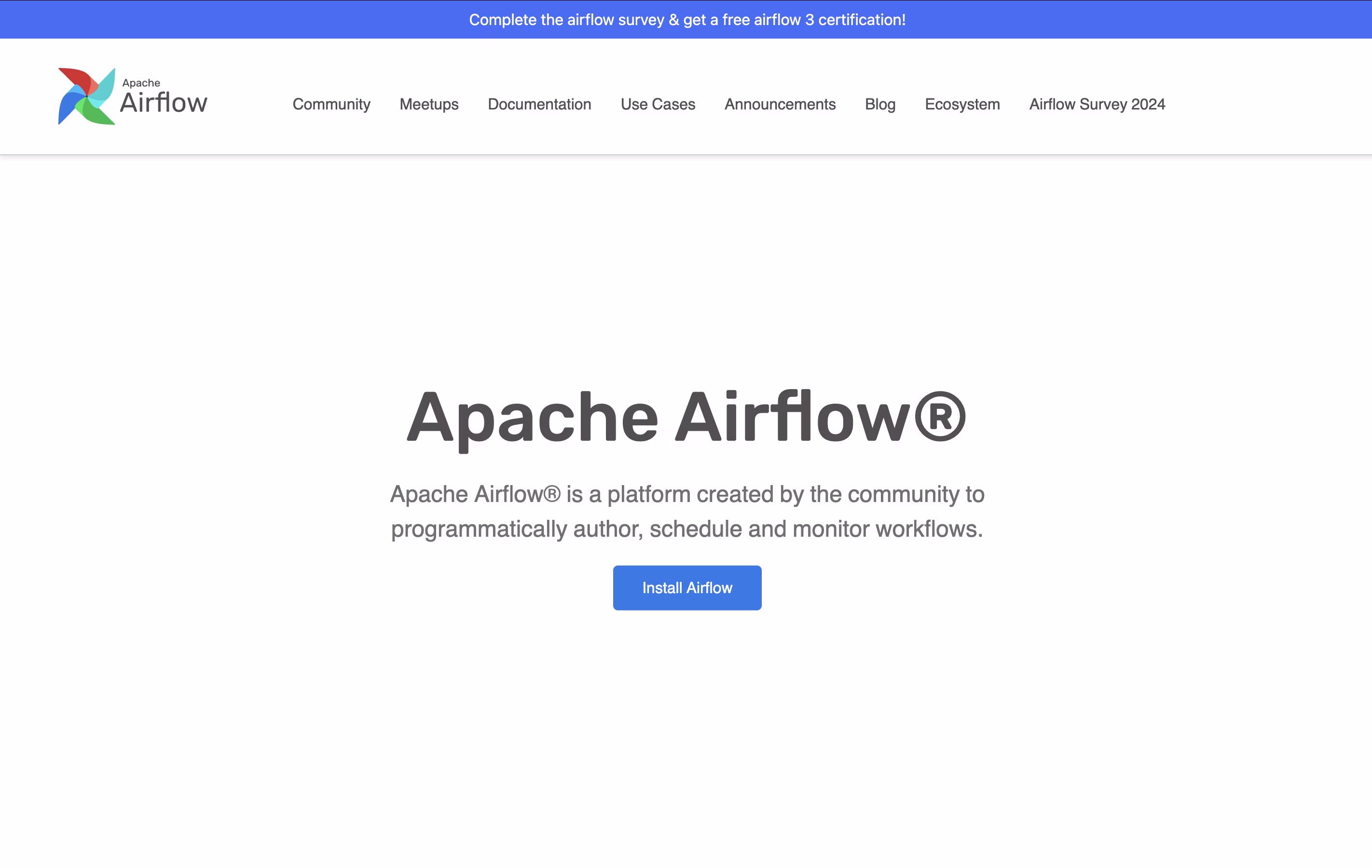 Apache Airflow screenshot Apache Airflow screenshot