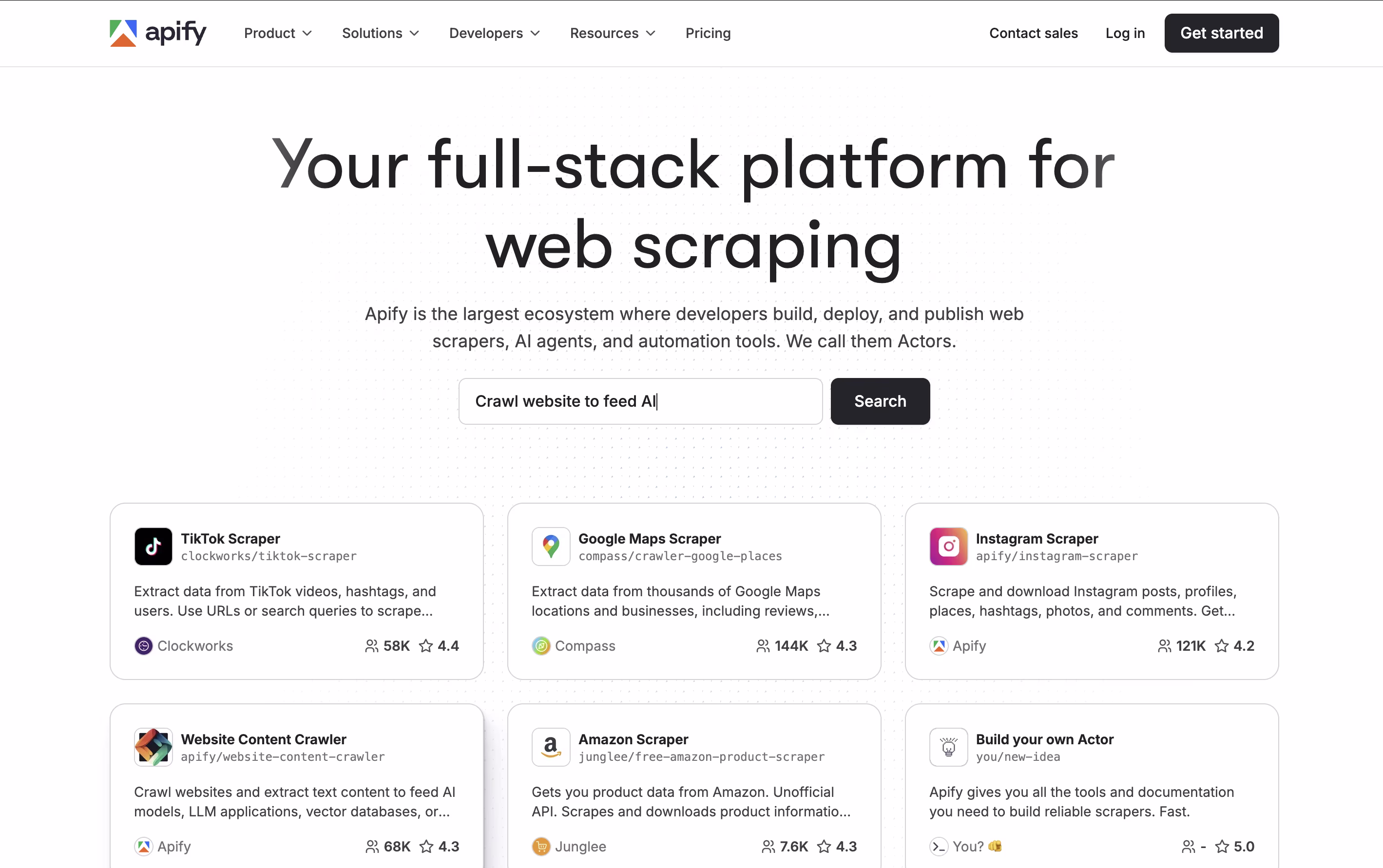 Apify screenshot