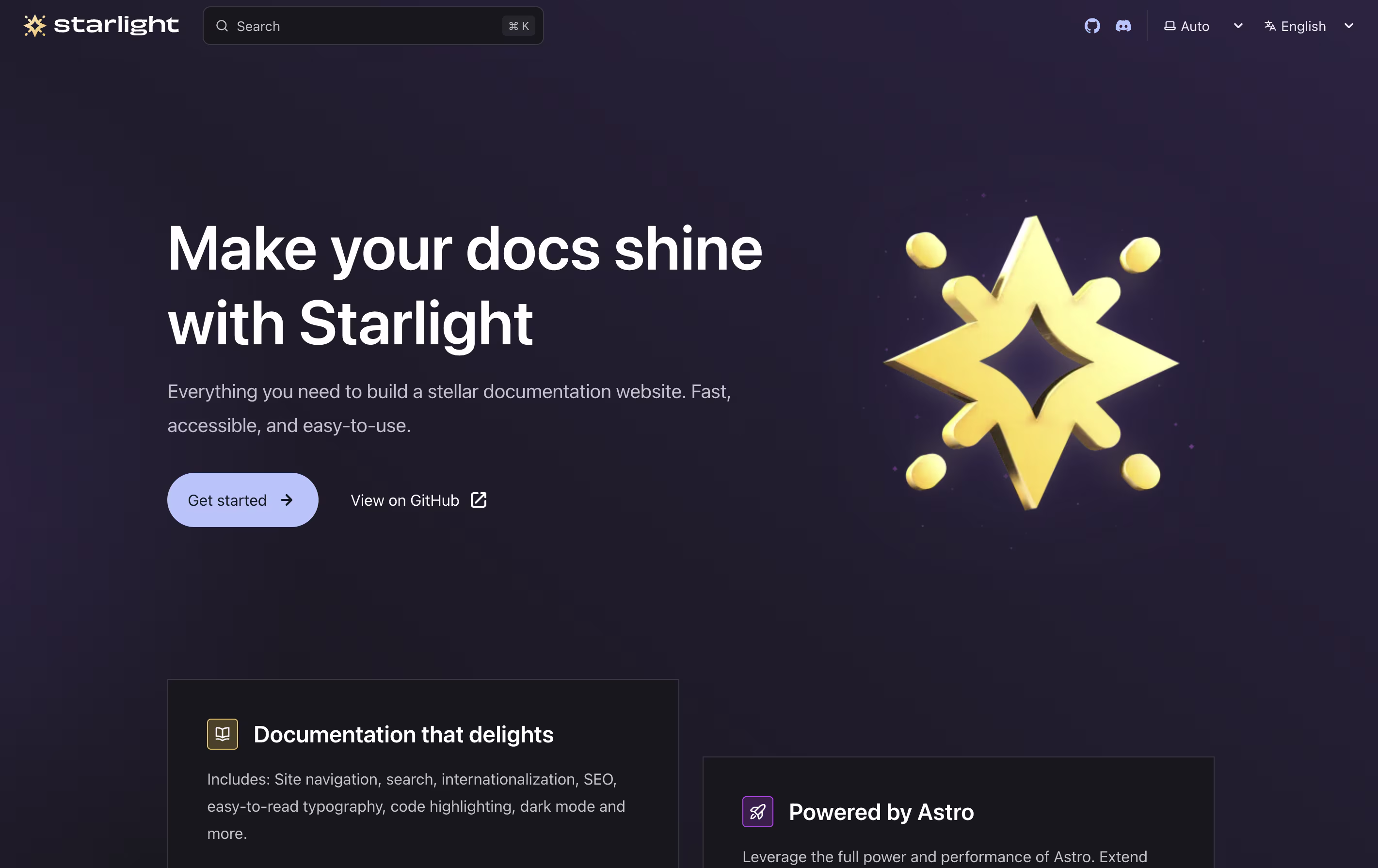 Astro Starlight screenshot