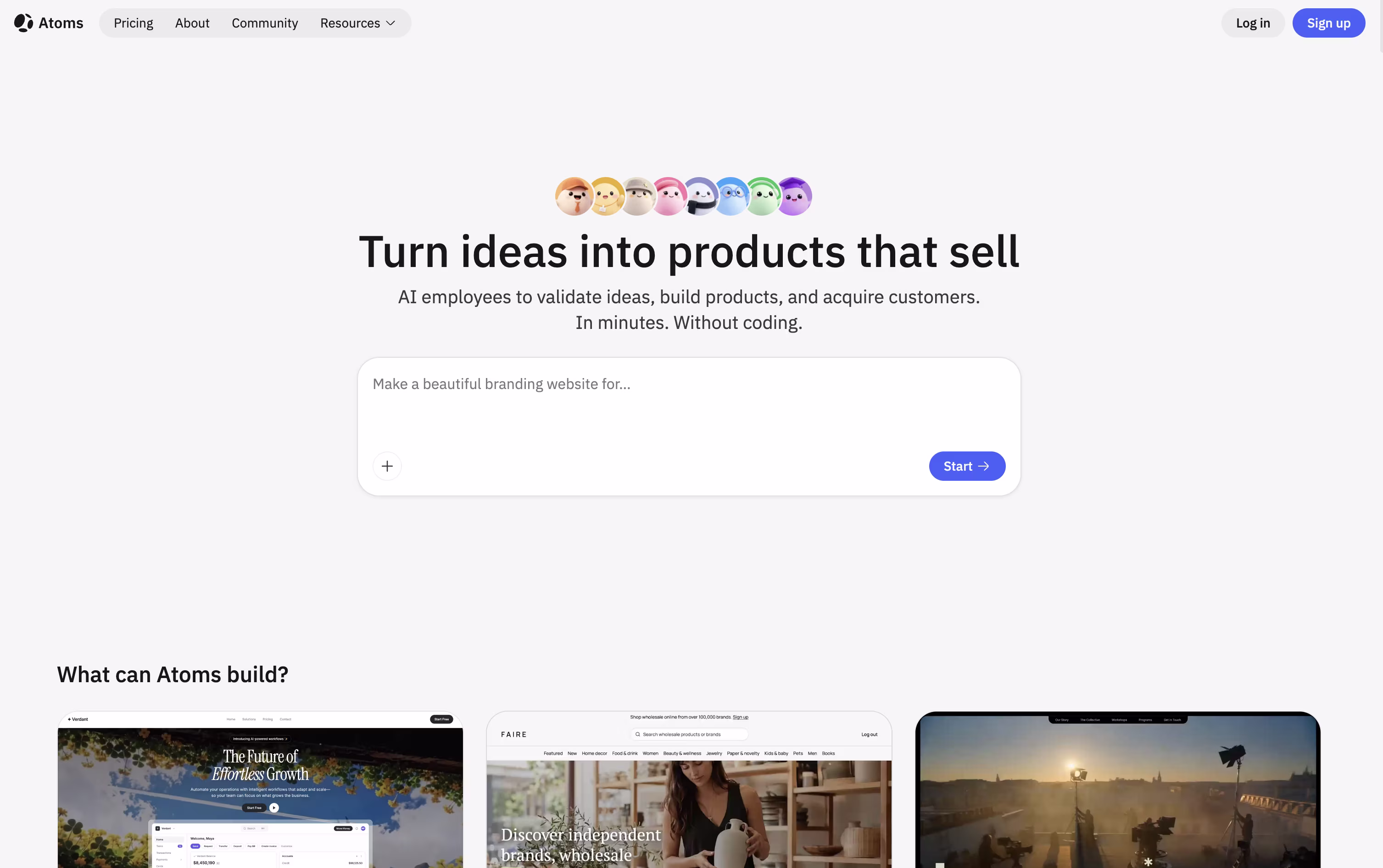 Atoms screenshot