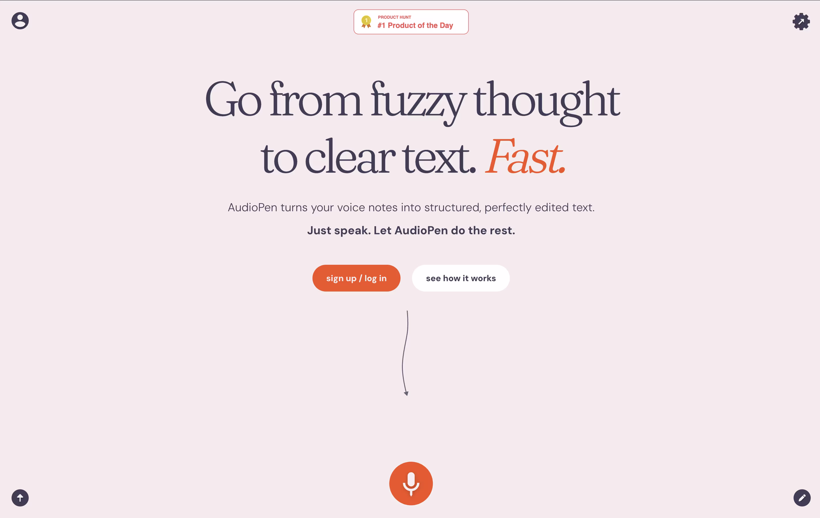 AudioPen screenshot AudioPen screenshot