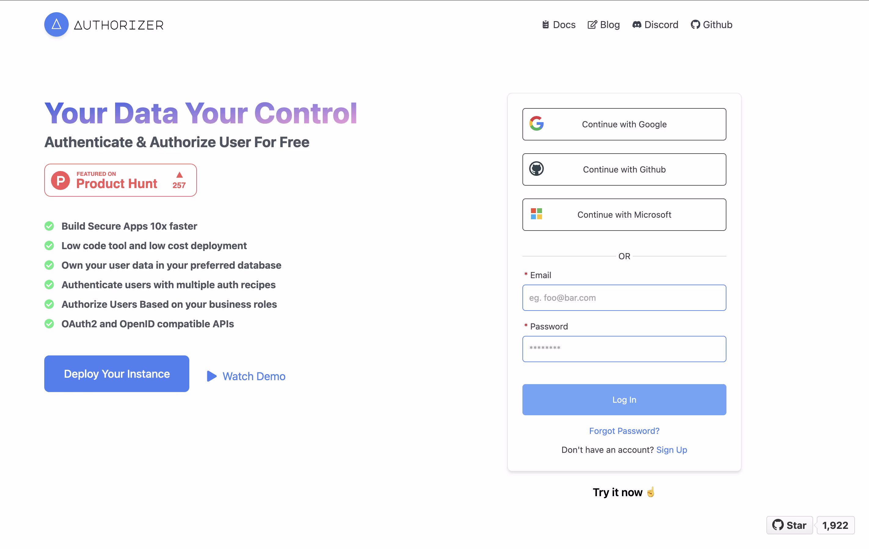 Authorizer screenshot