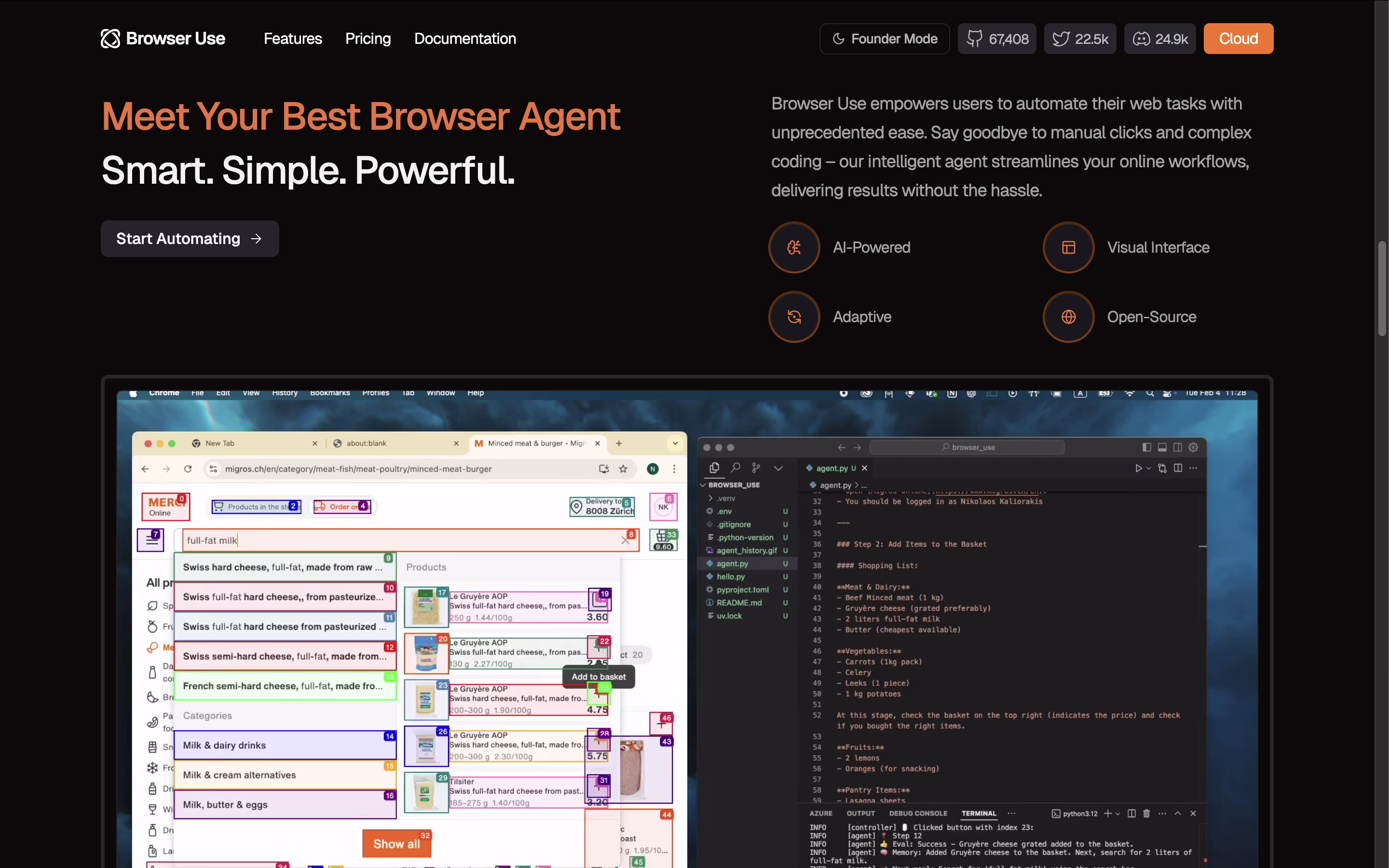 Browser Use screenshot 2