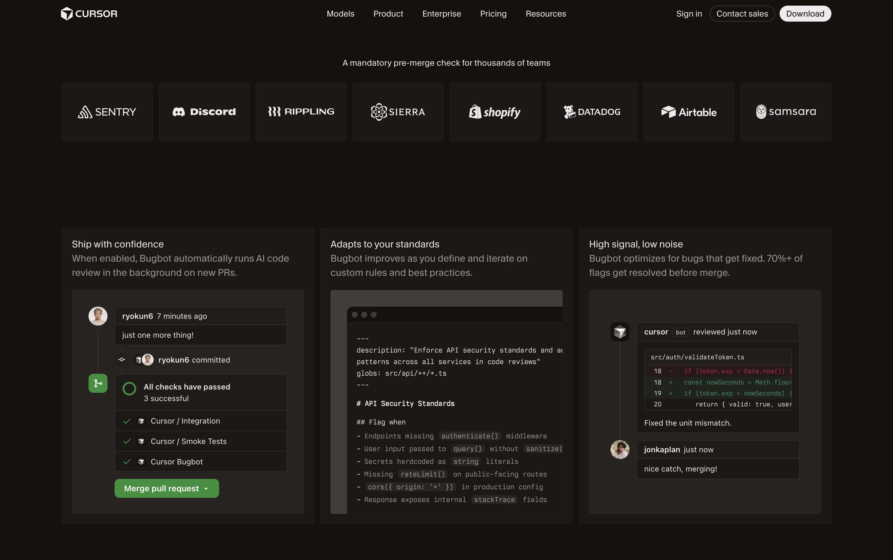 Bugbot screenshot 2