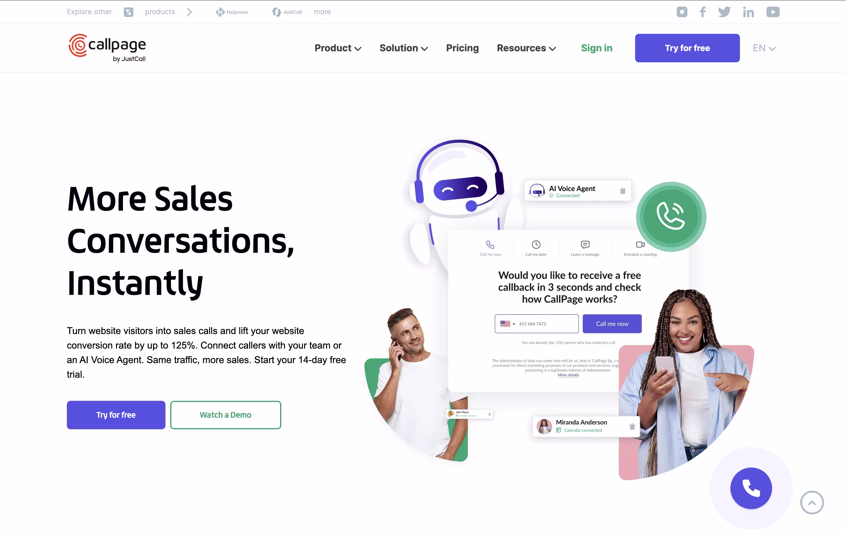 CallPage screenshot