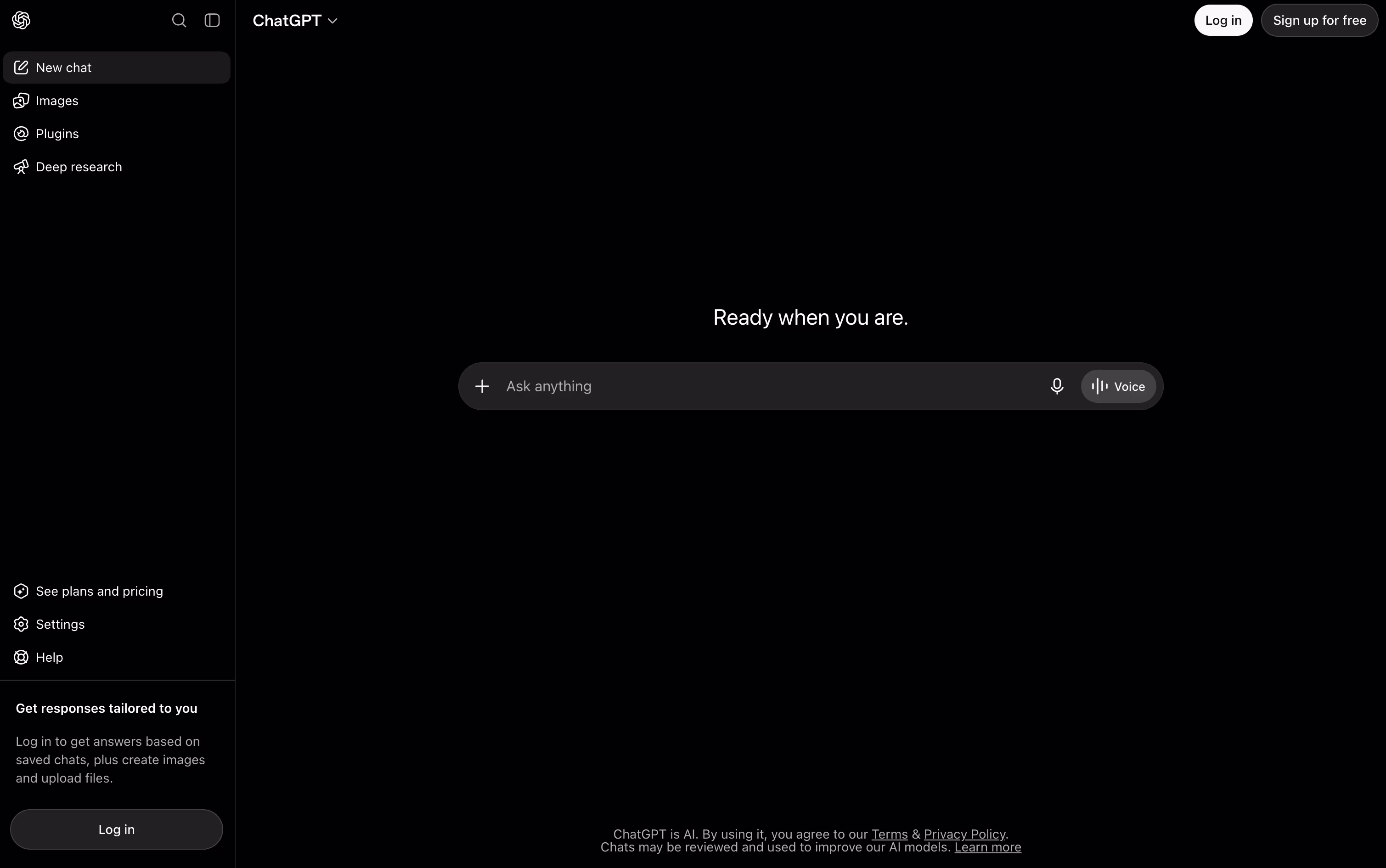 ChatGPT screenshot