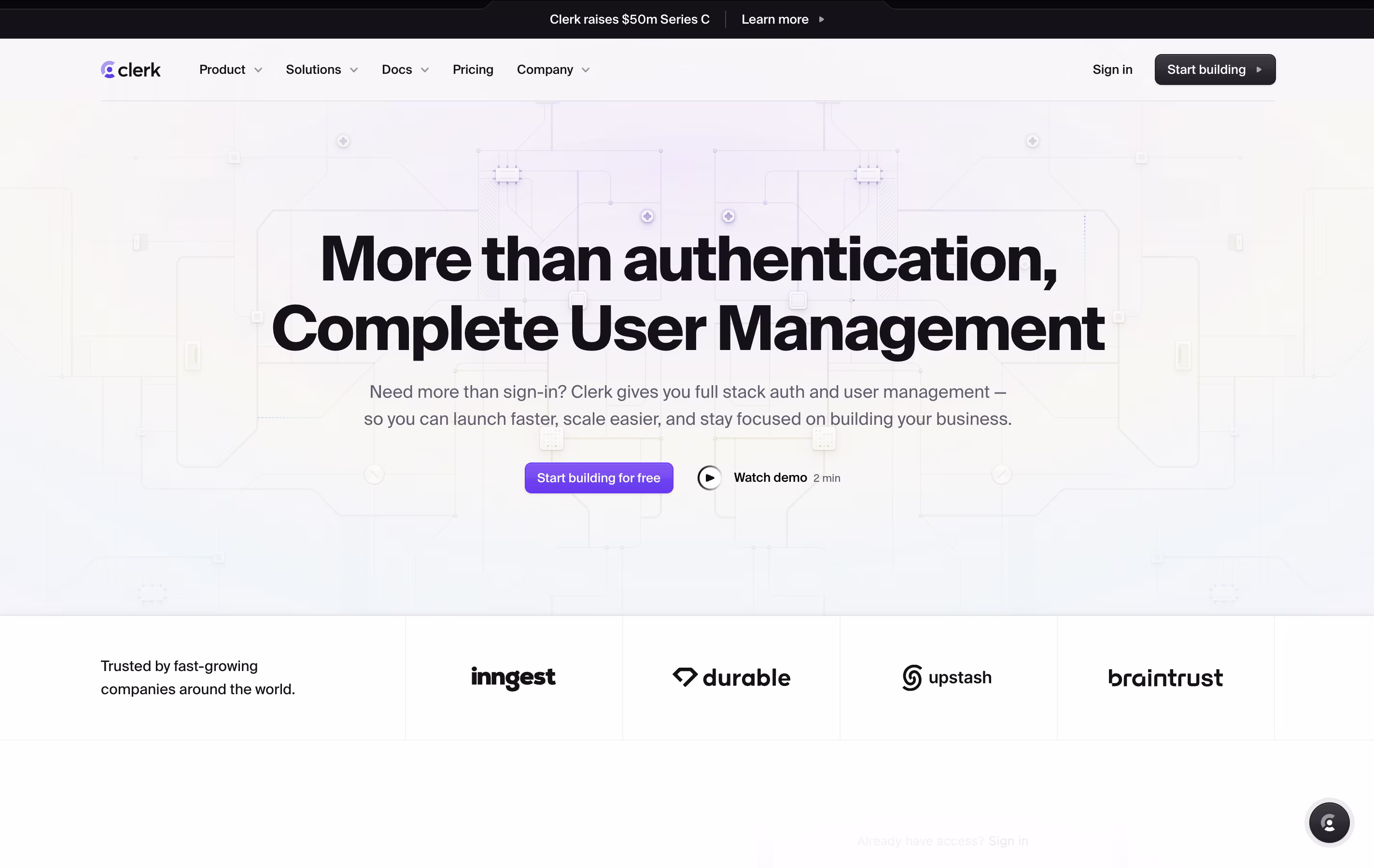 Clerk screenshot