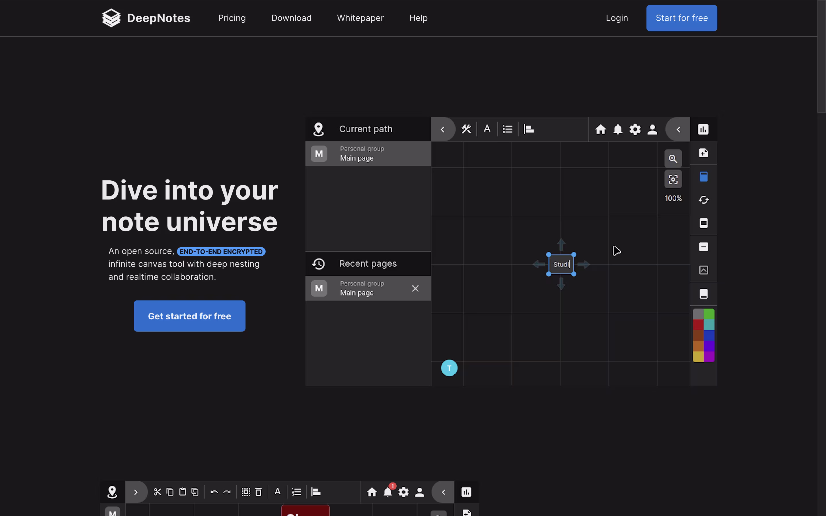 DeepNotes screenshot DeepNotes screenshot