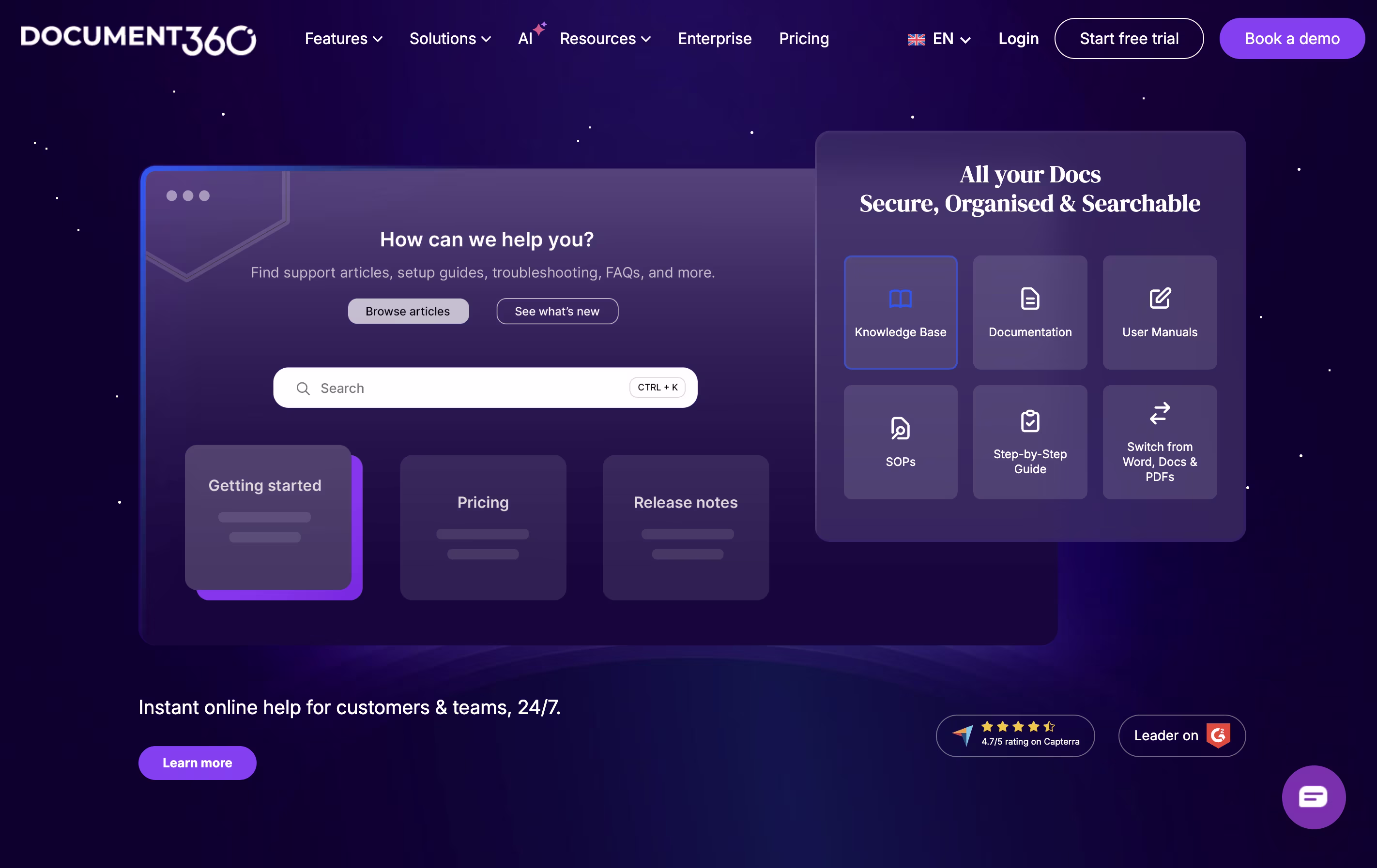 Document360 screenshot 2