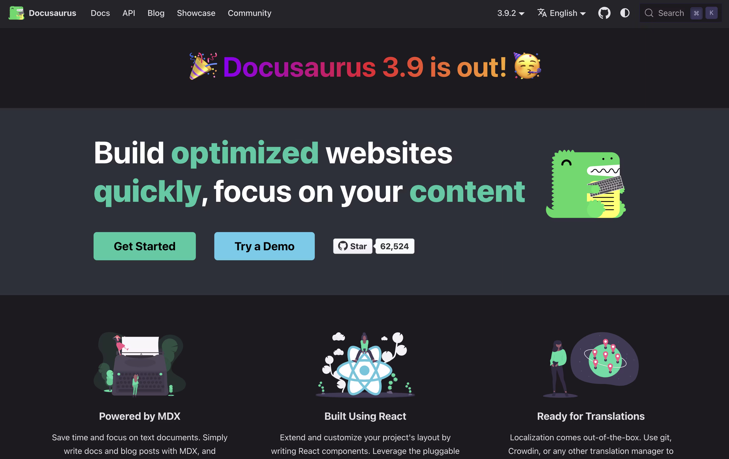 Docusaurus screenshot