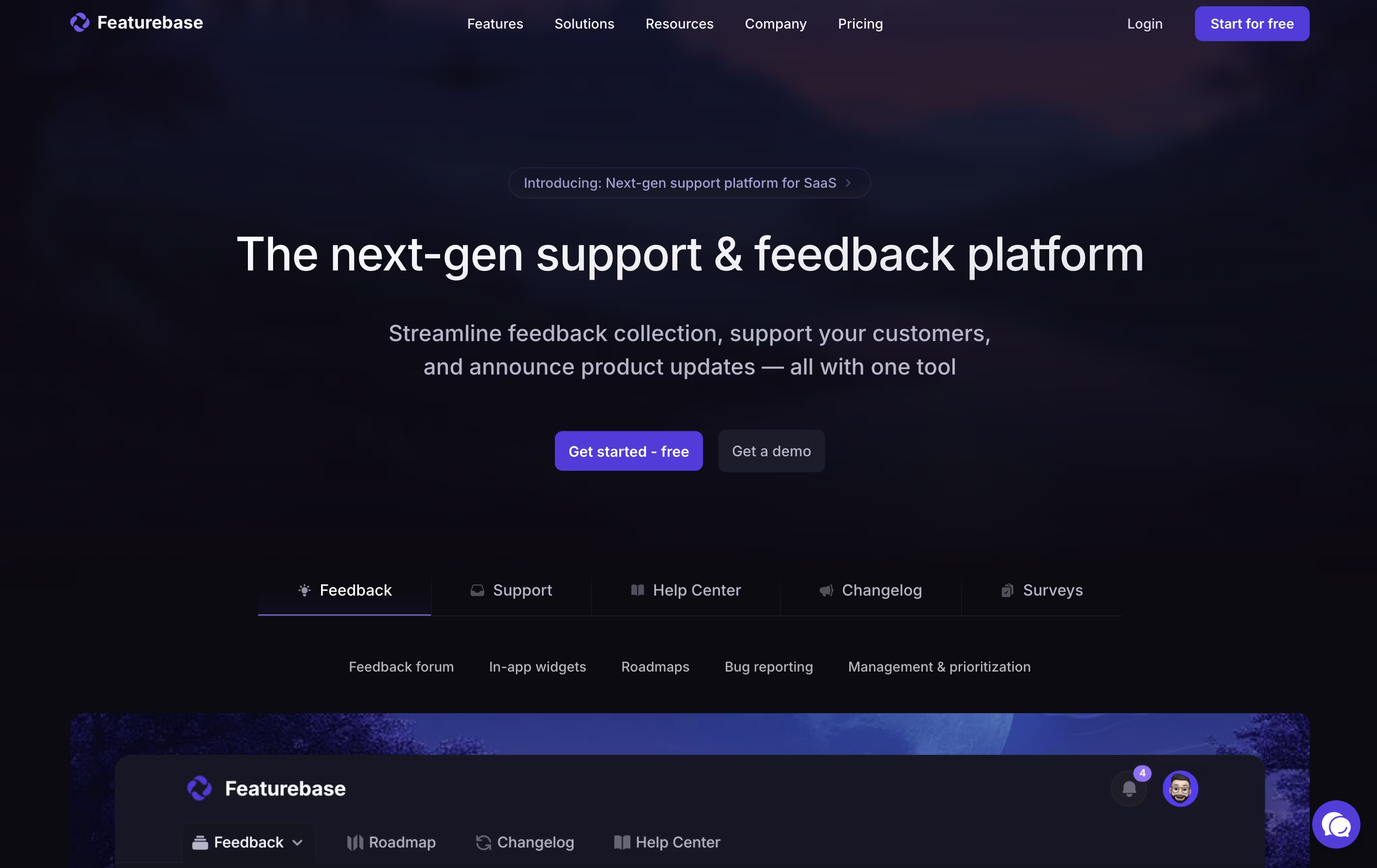 Featurebase screenshot