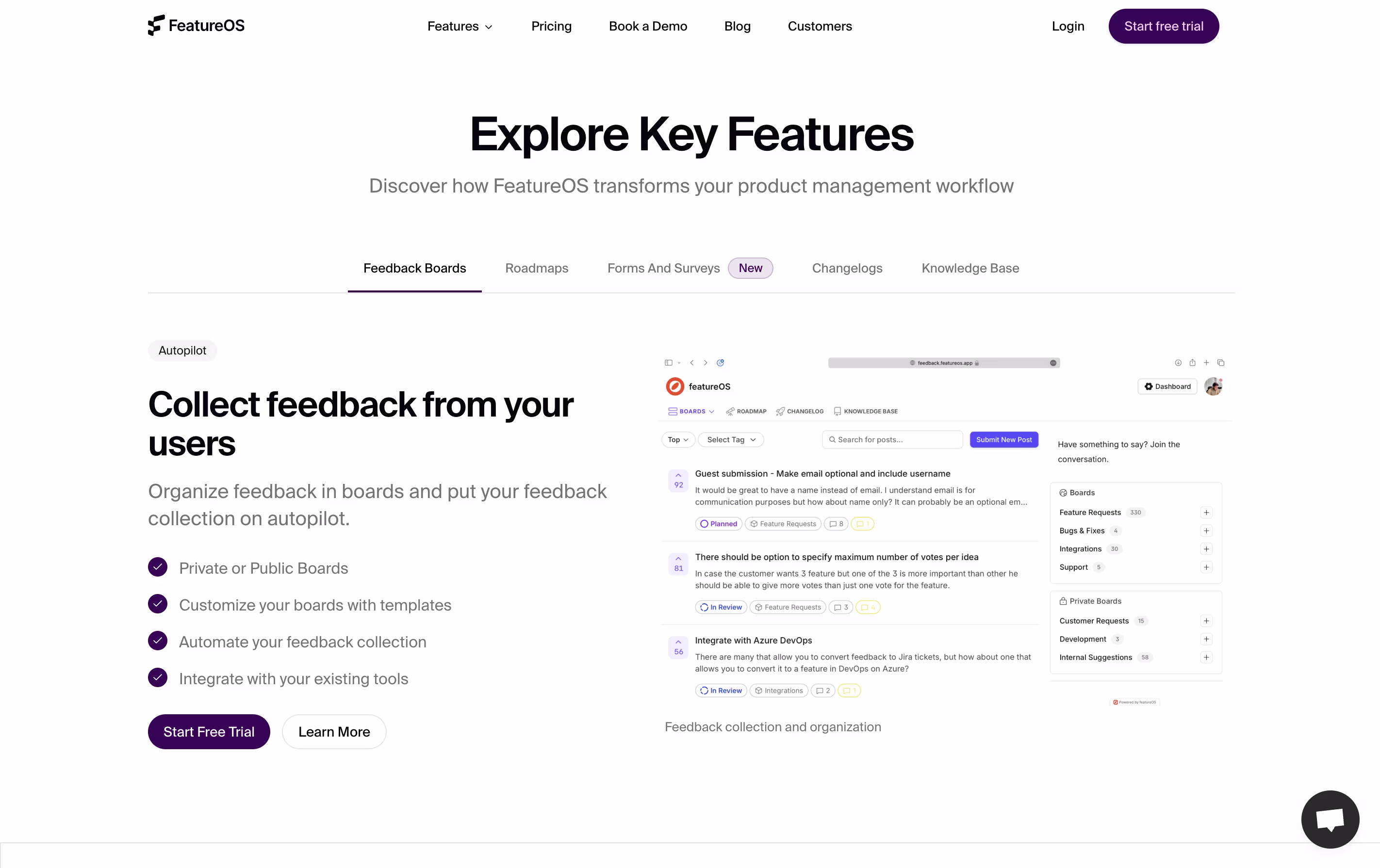 FeatureOS screenshot 2