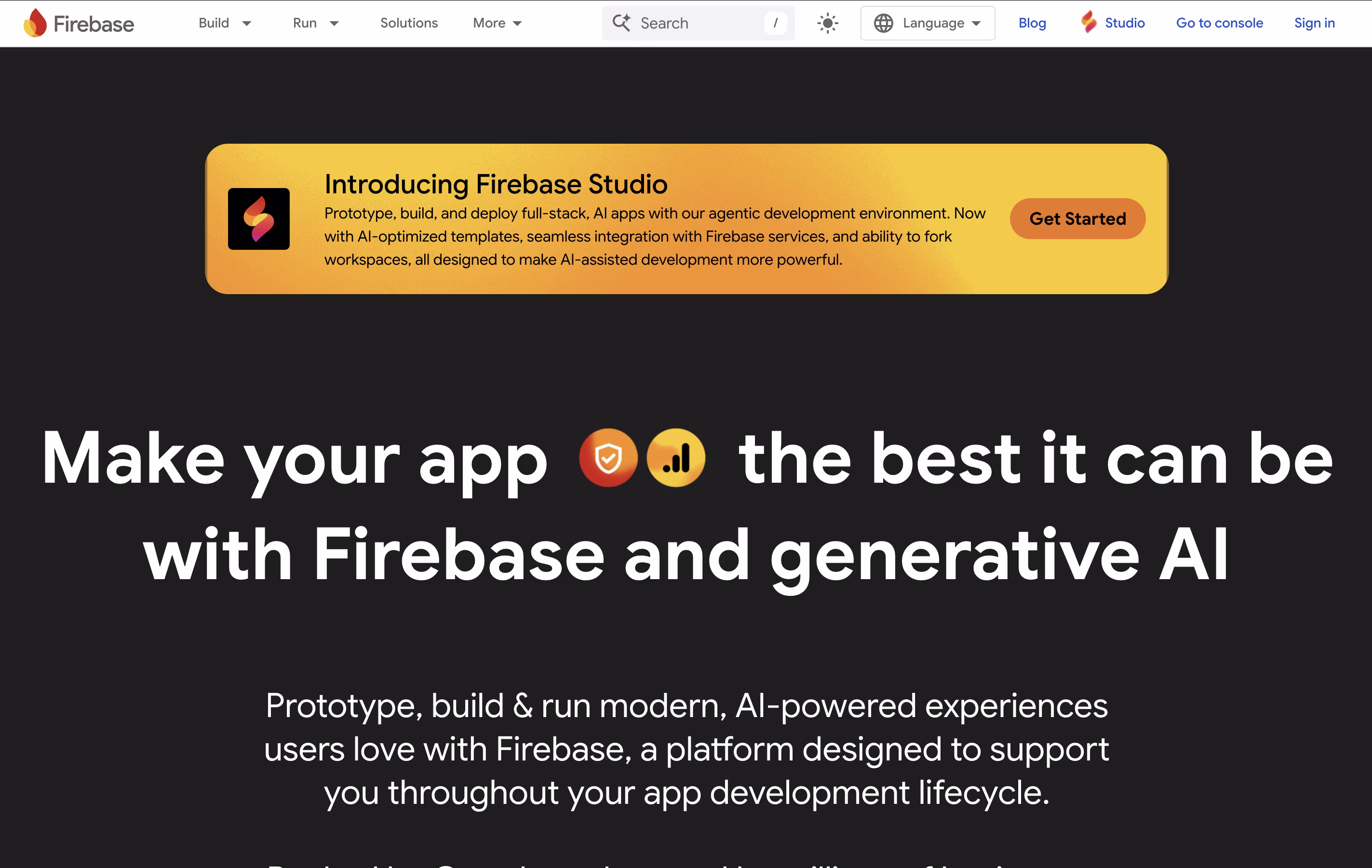 Firebase screenshot
