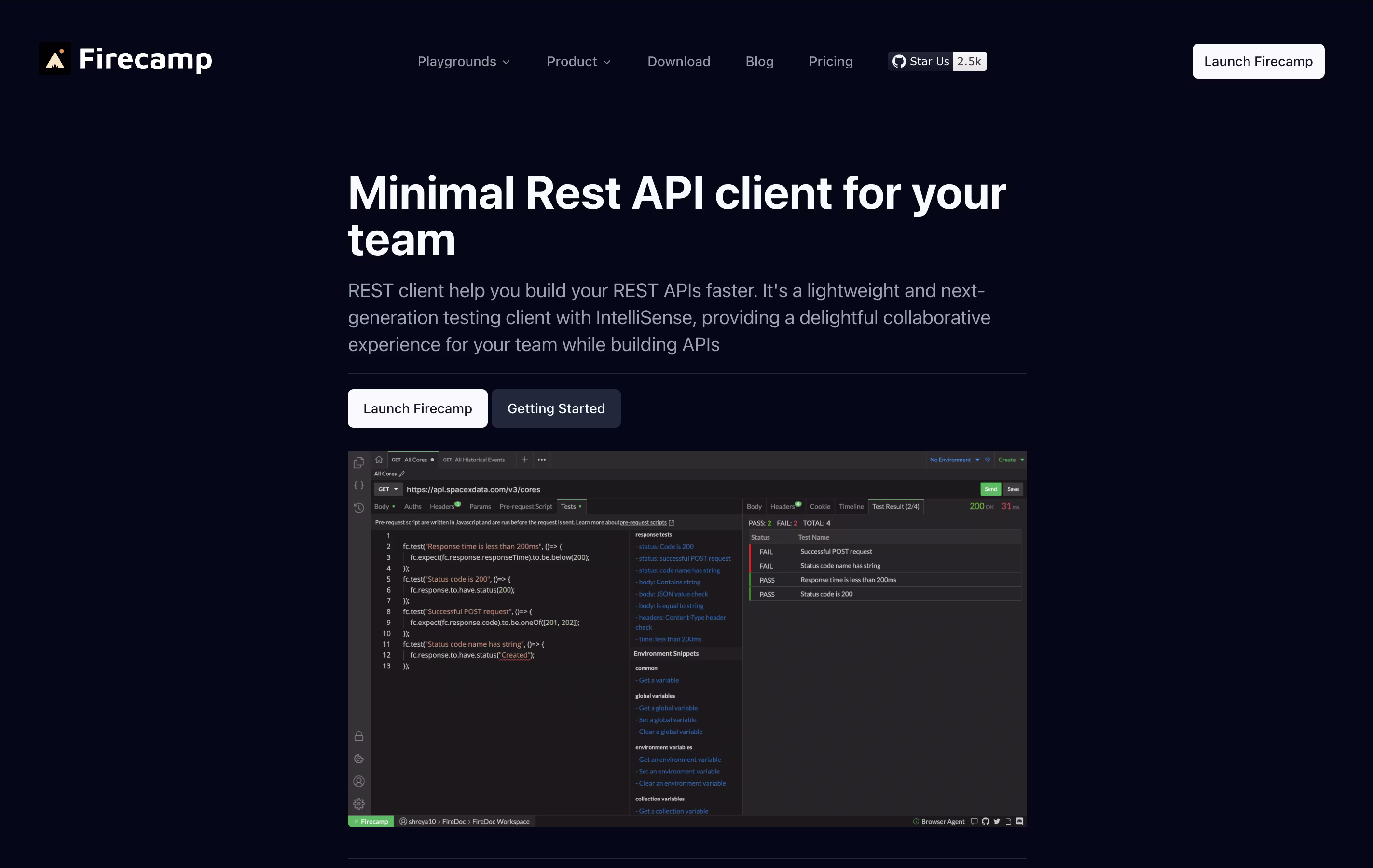 Firecamp screenshot 3
