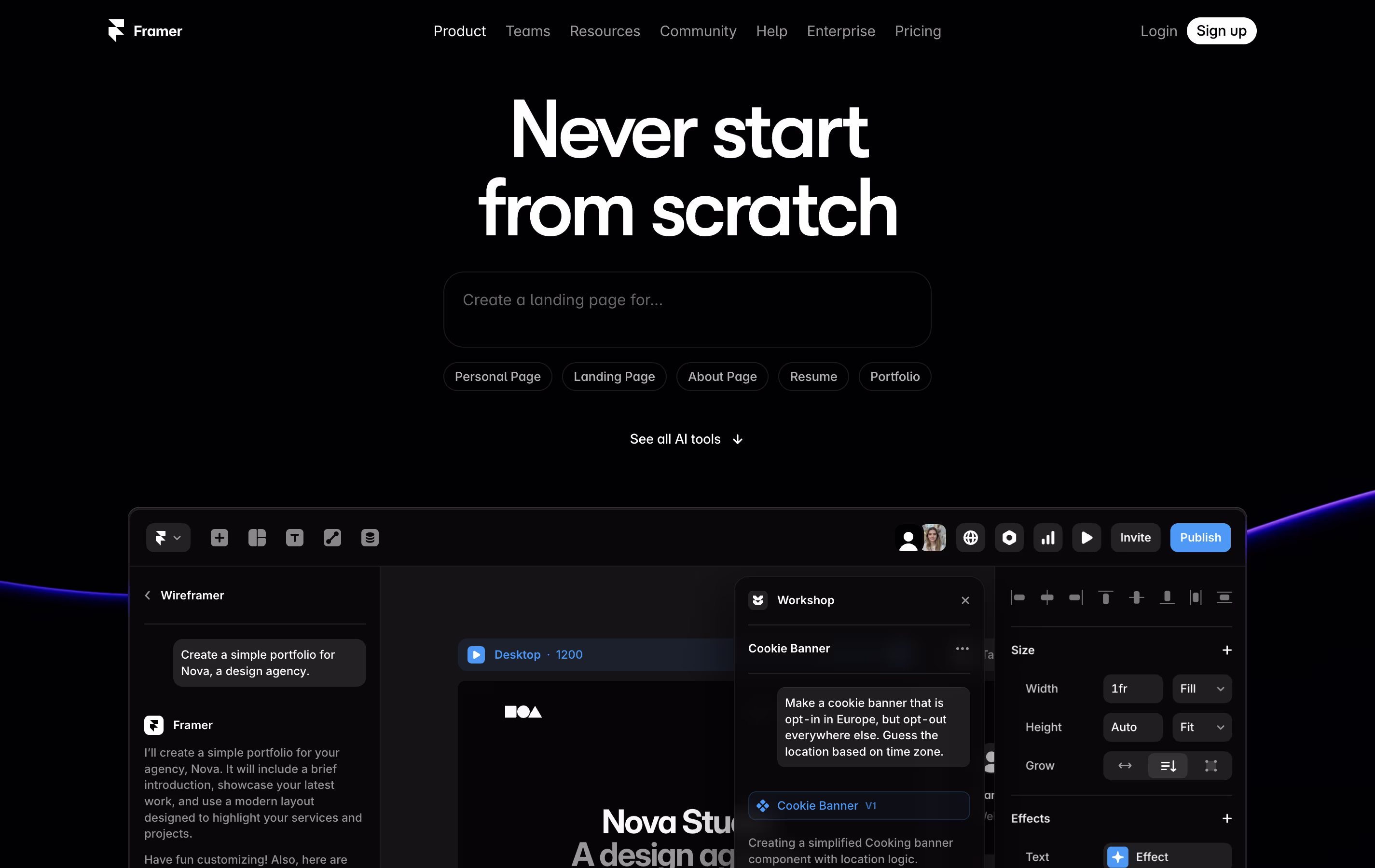 Framer screenshot 4
