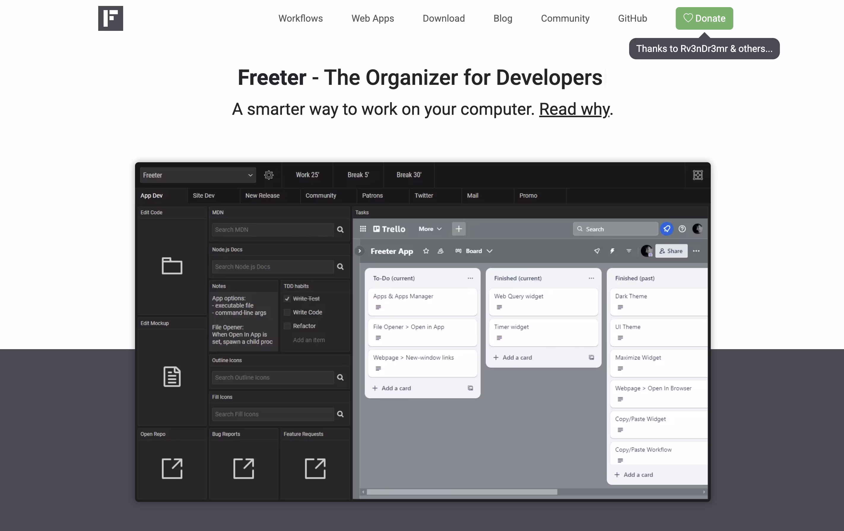 Freeter screenshot