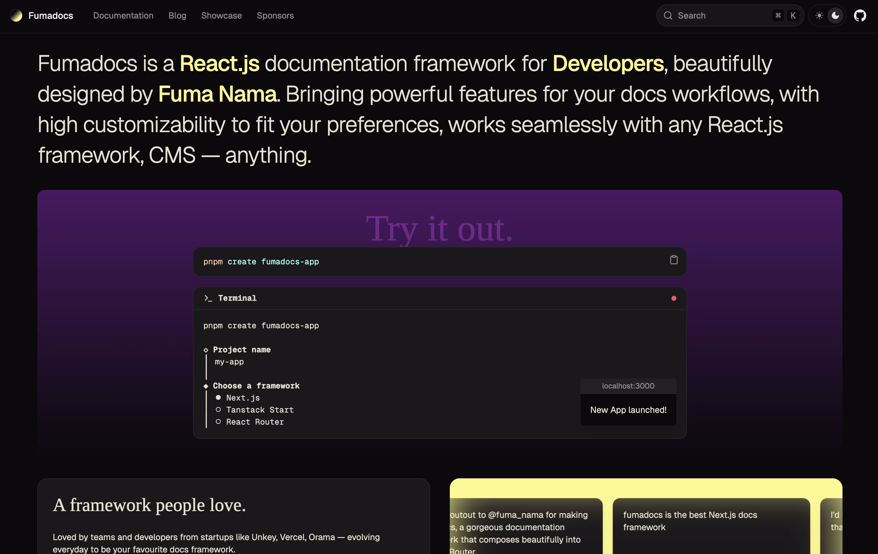 Fumadocs screenshot 2