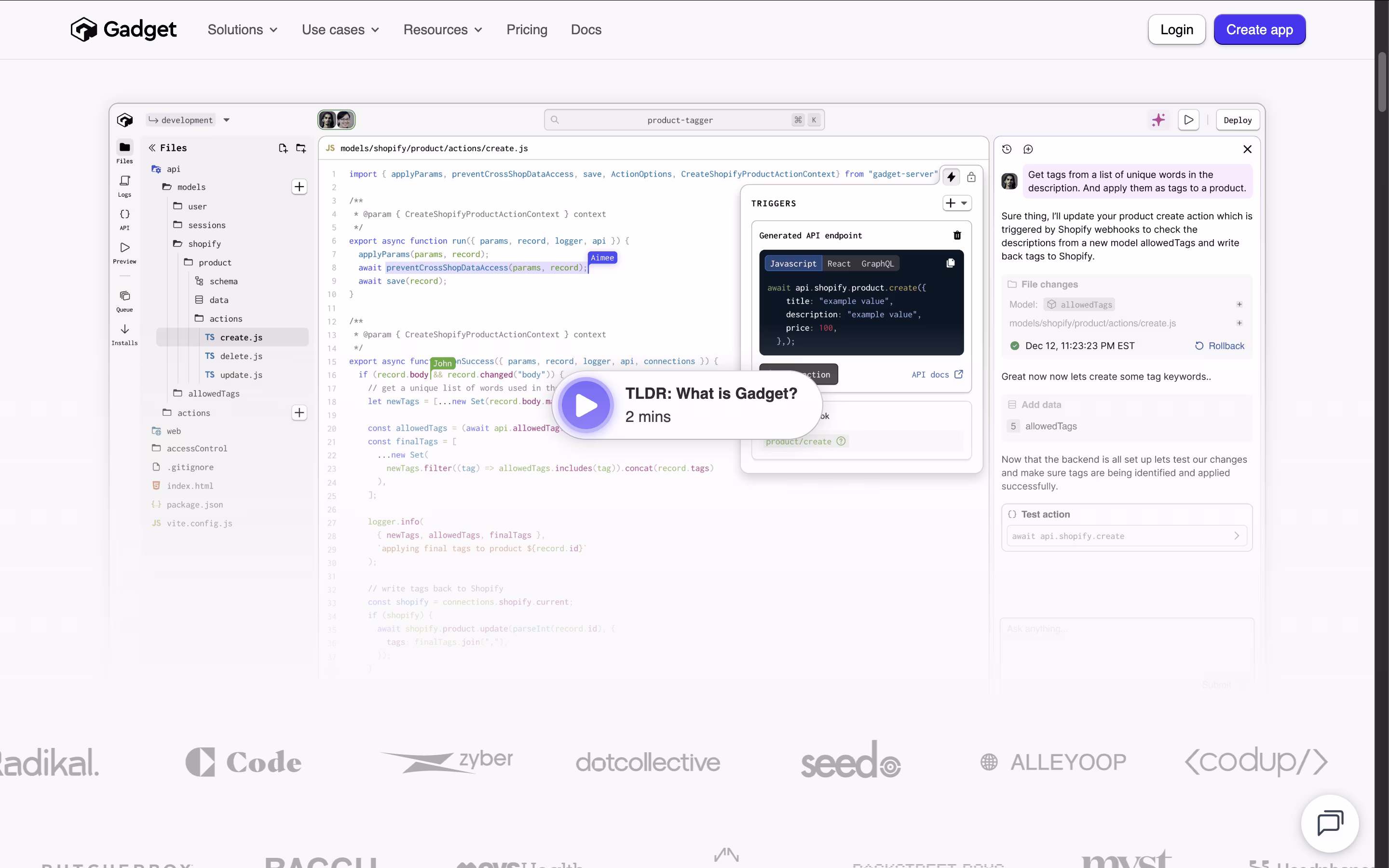 Gadget screenshot 2
