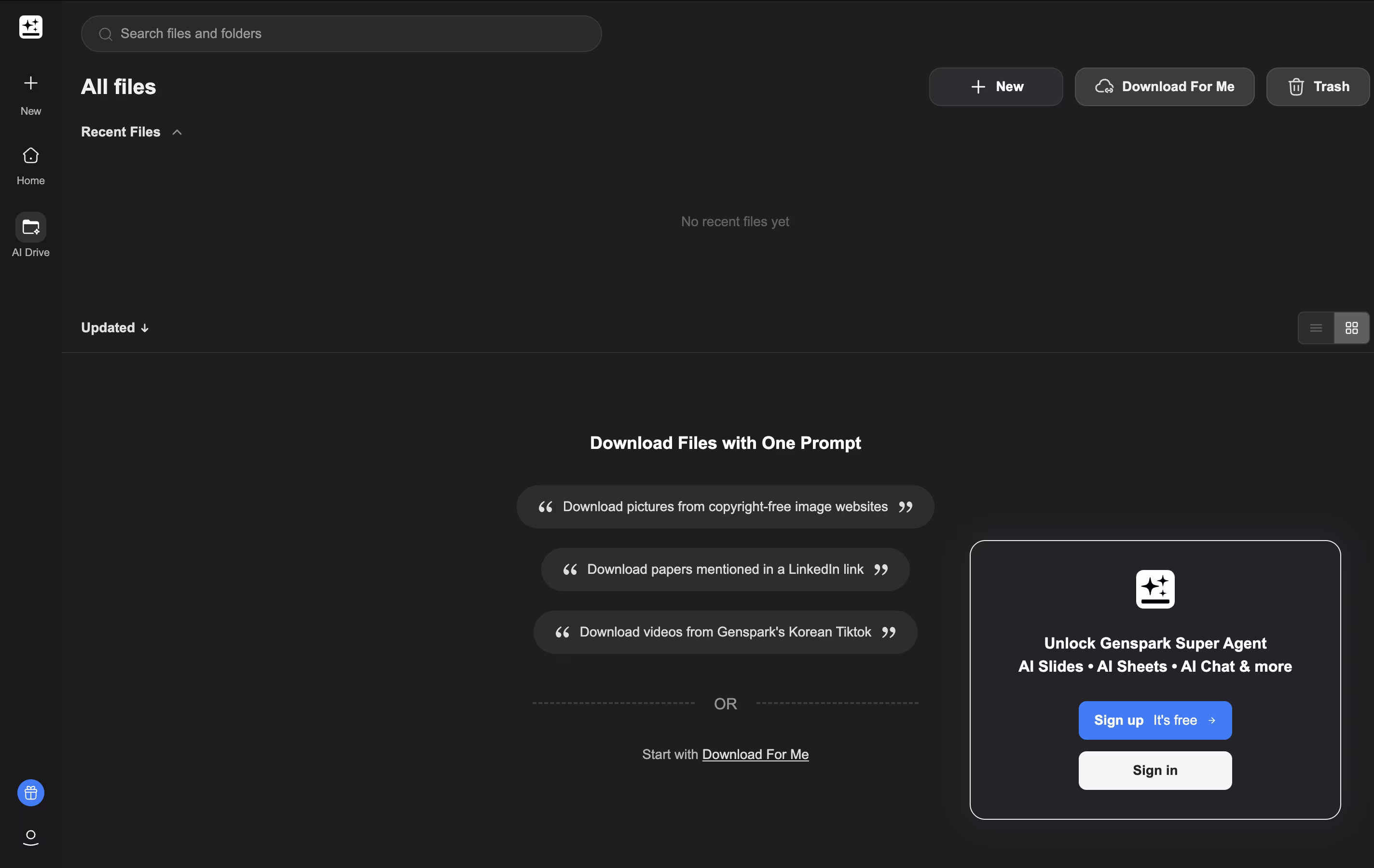 Genspark screenshot 3
