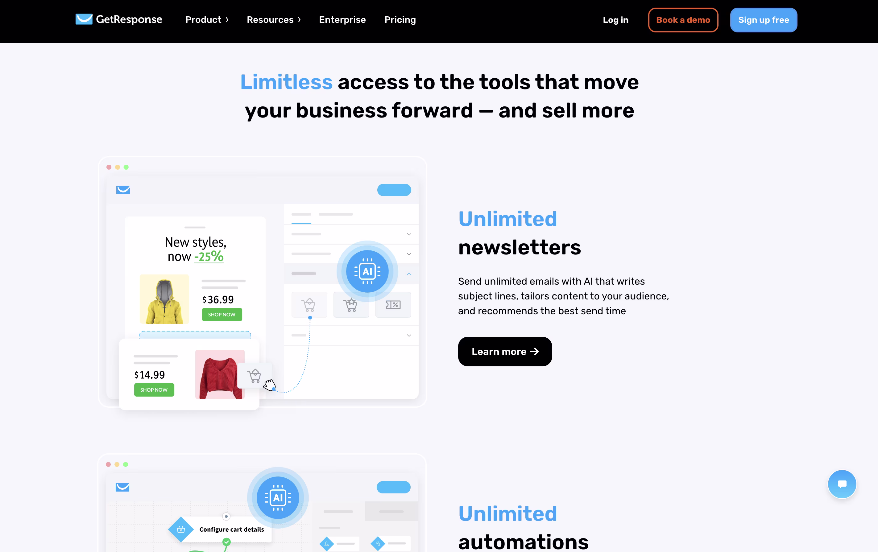 GetResponse screenshot 2