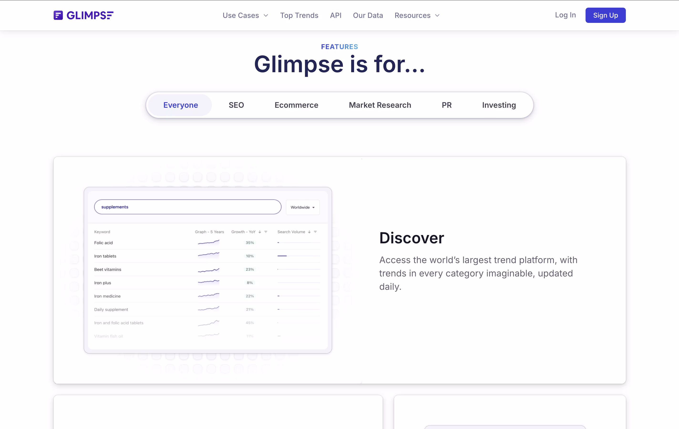 Glimpse screenshot 2