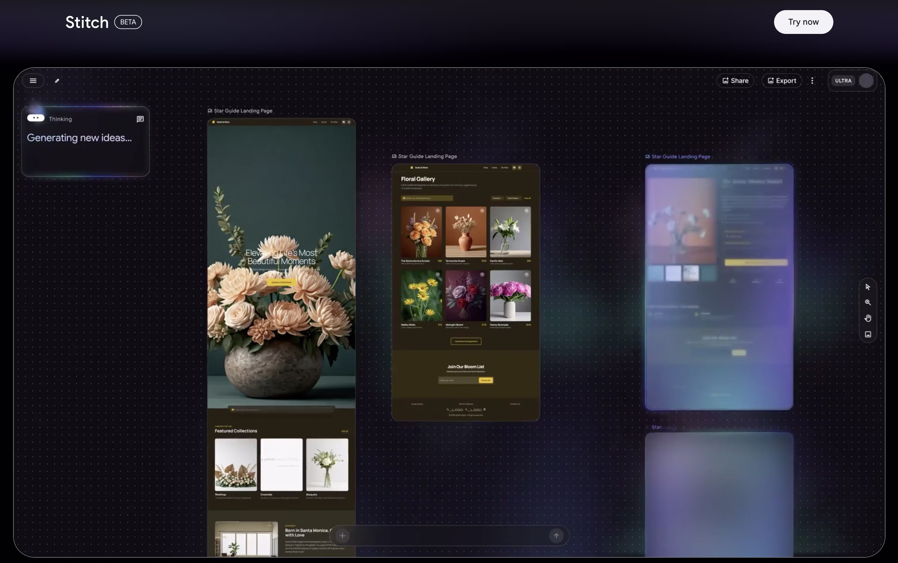 Google Stitch screenshot 2
