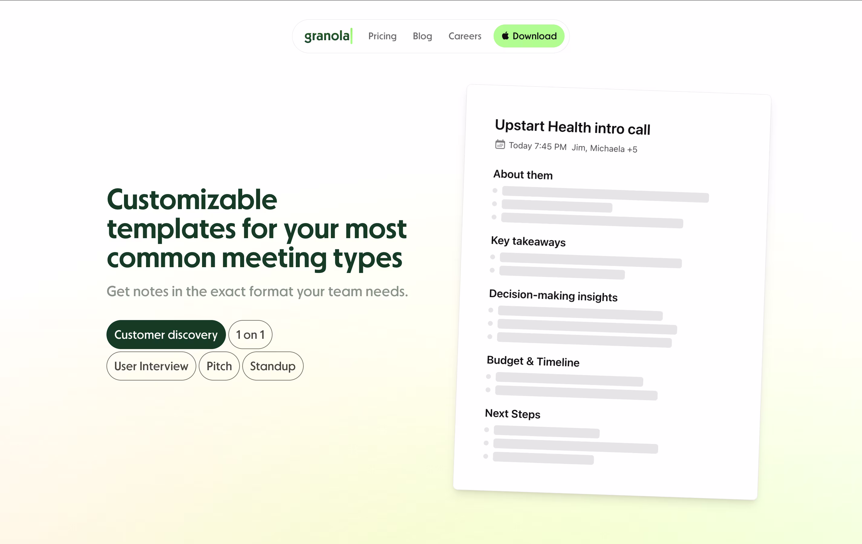 Granola screenshot 3