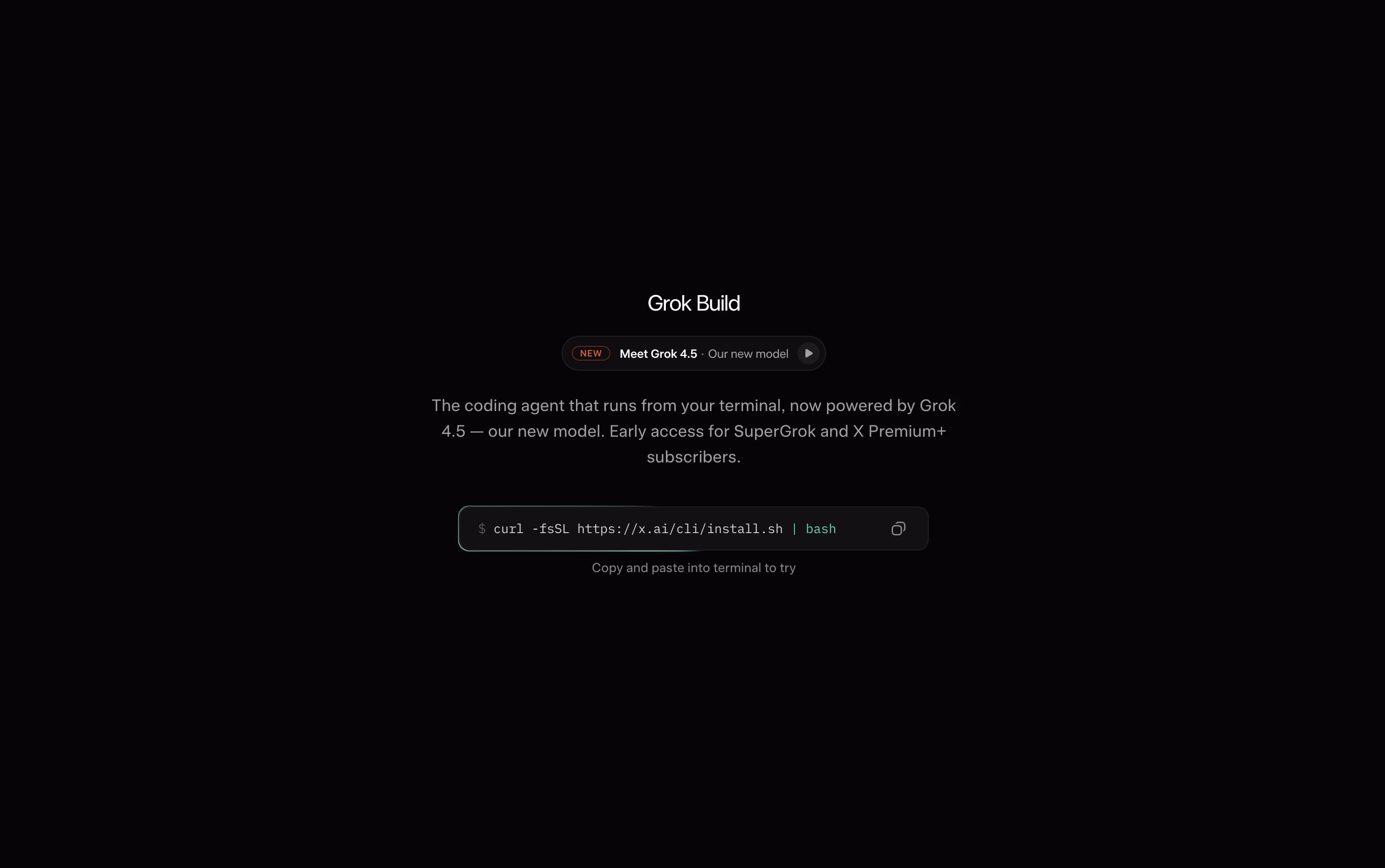 Grok Build screenshot