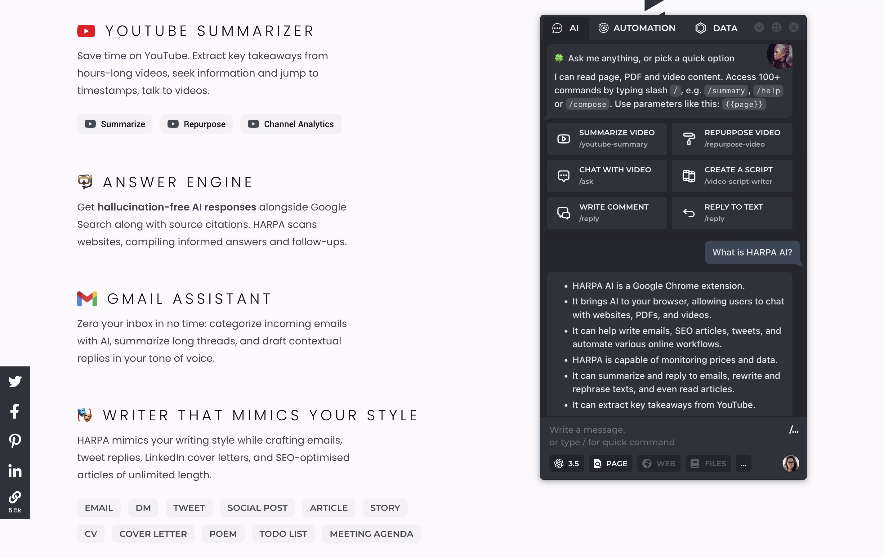 HARPA AI screenshot 3