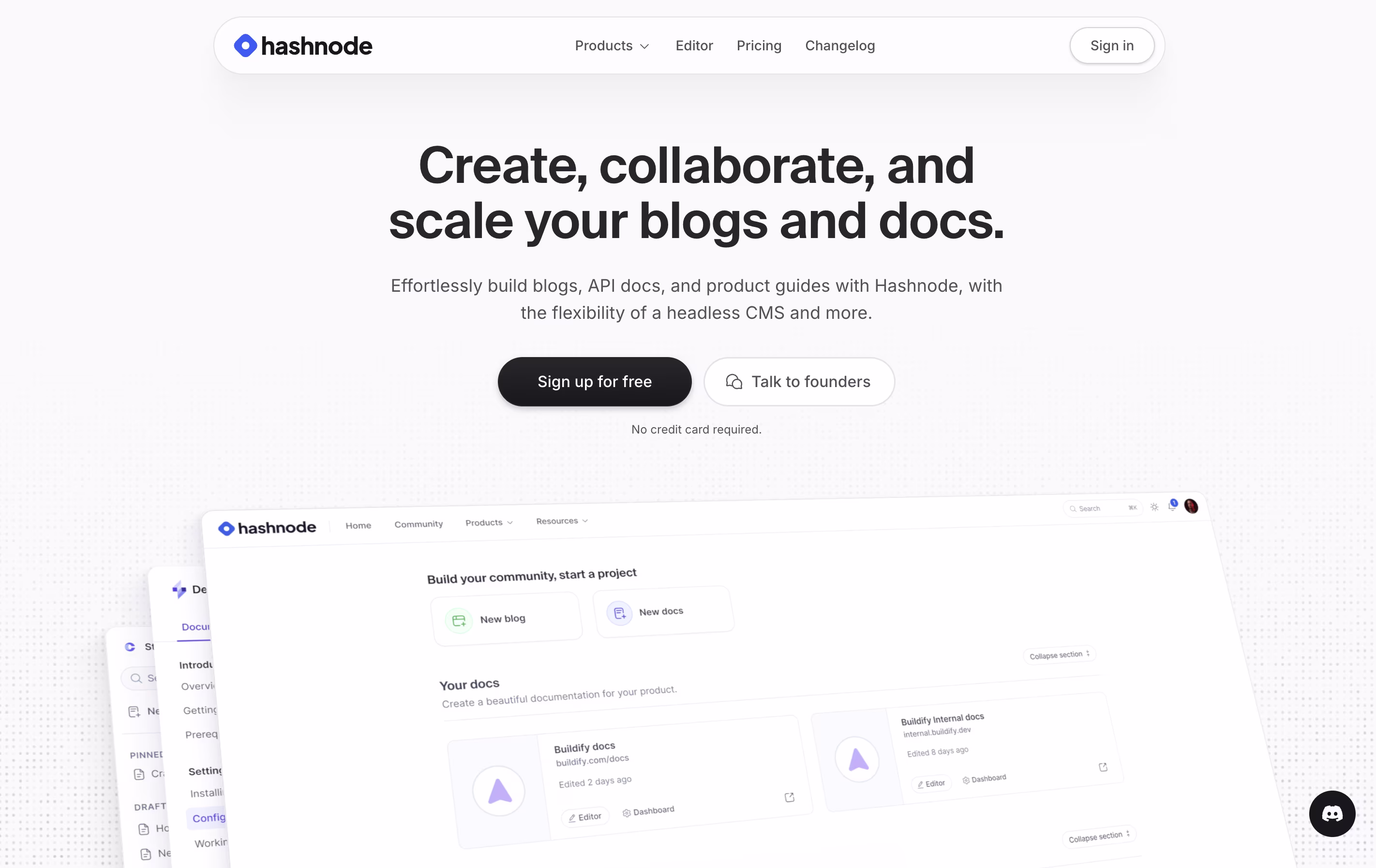 Hashnode screenshot