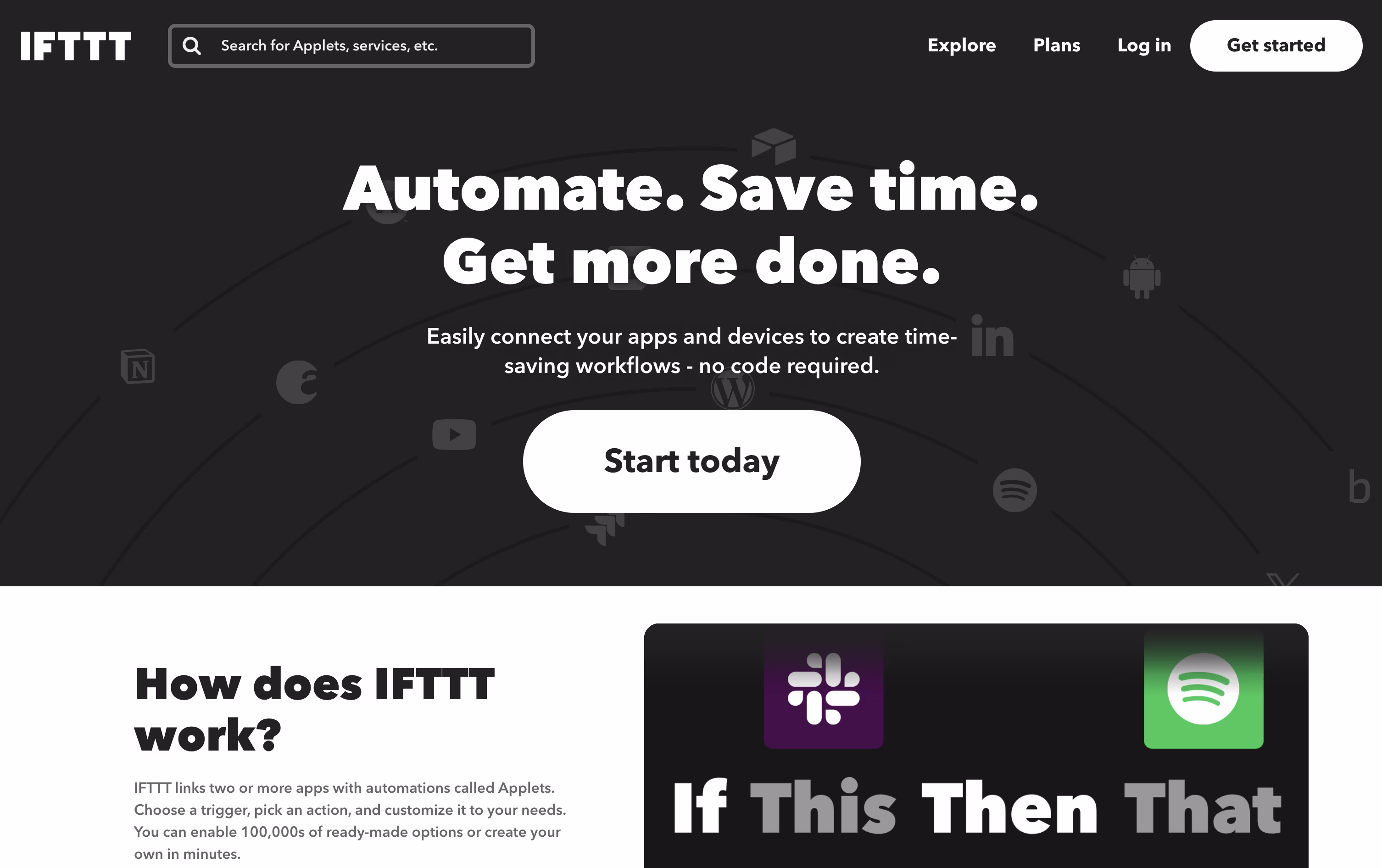 IFTTT screenshot
