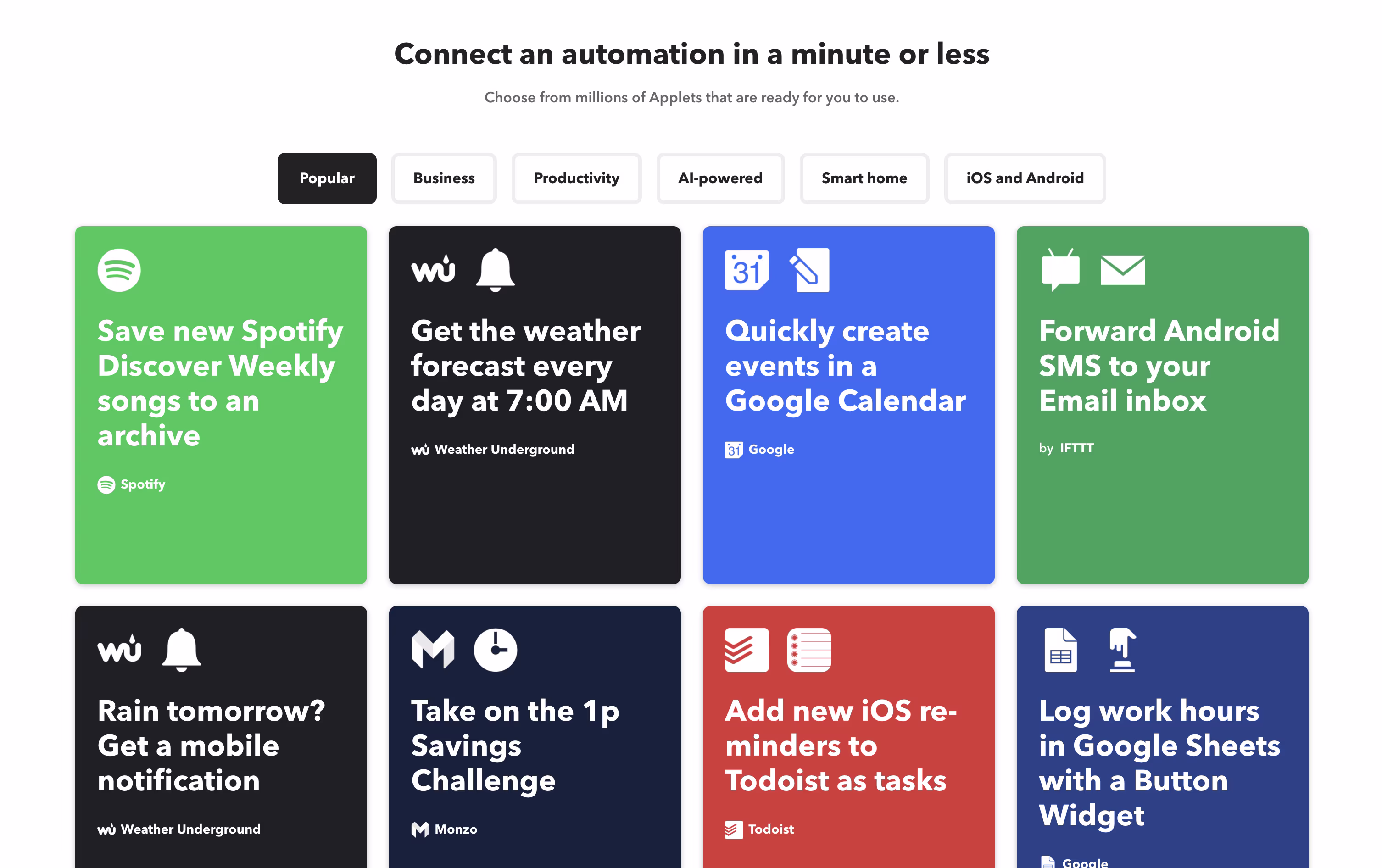 IFTTT screenshot 2
