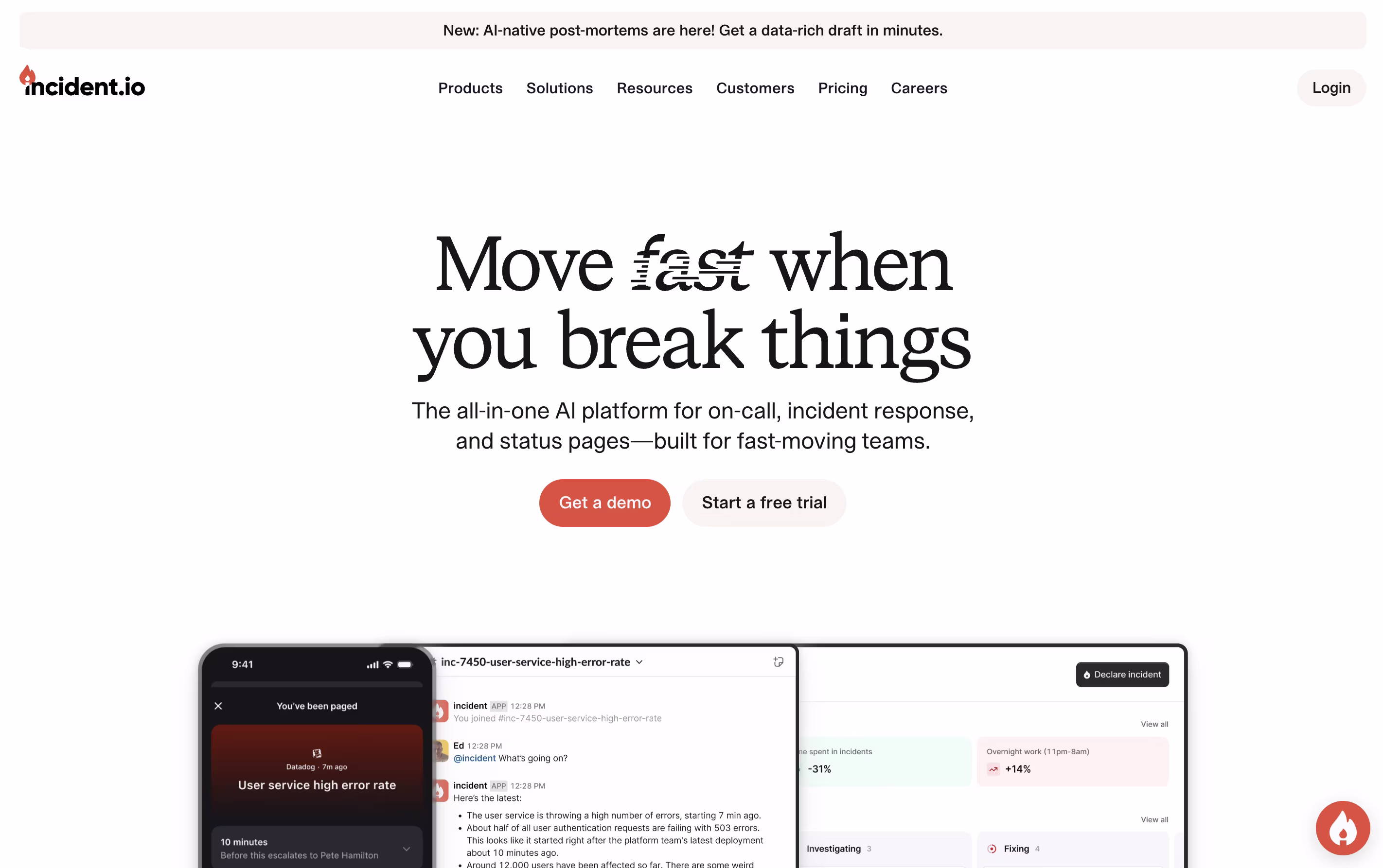Incident.io screenshot