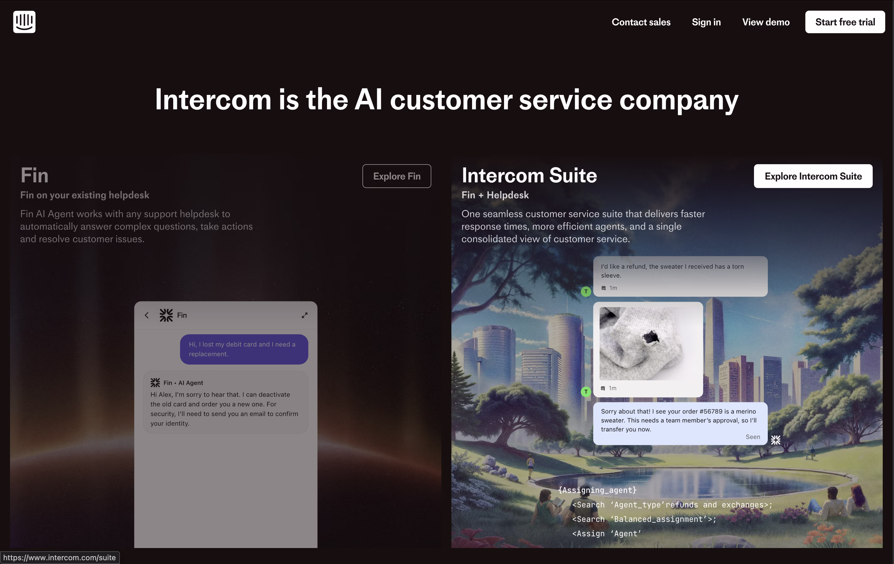 Intercom screenshot