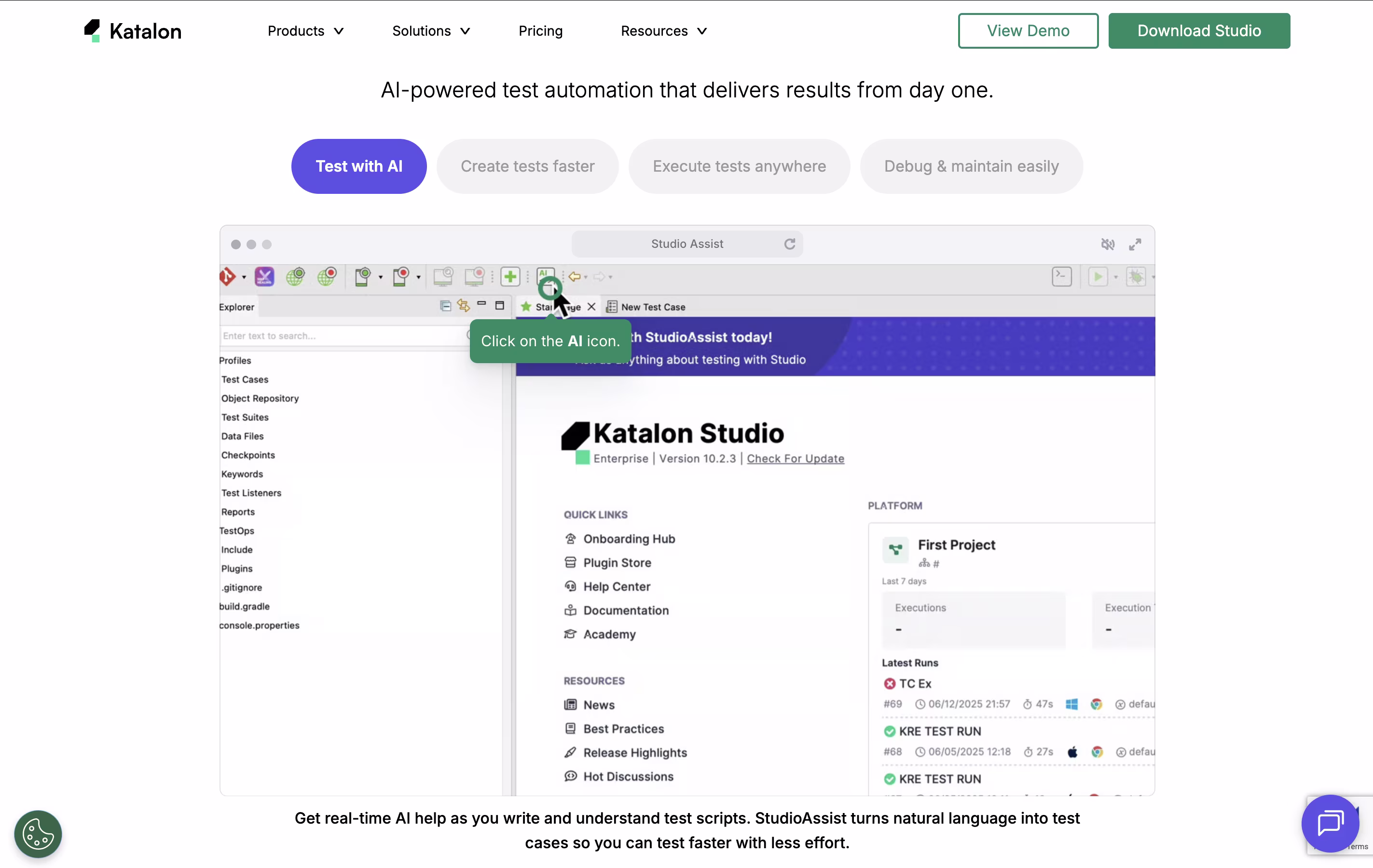 Katalon screenshot 2