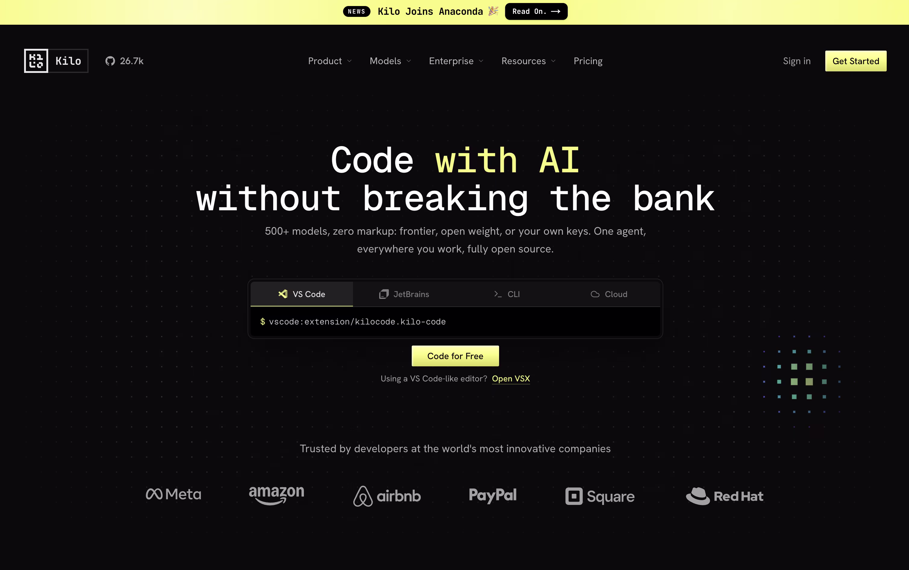 Kilo Code screenshot