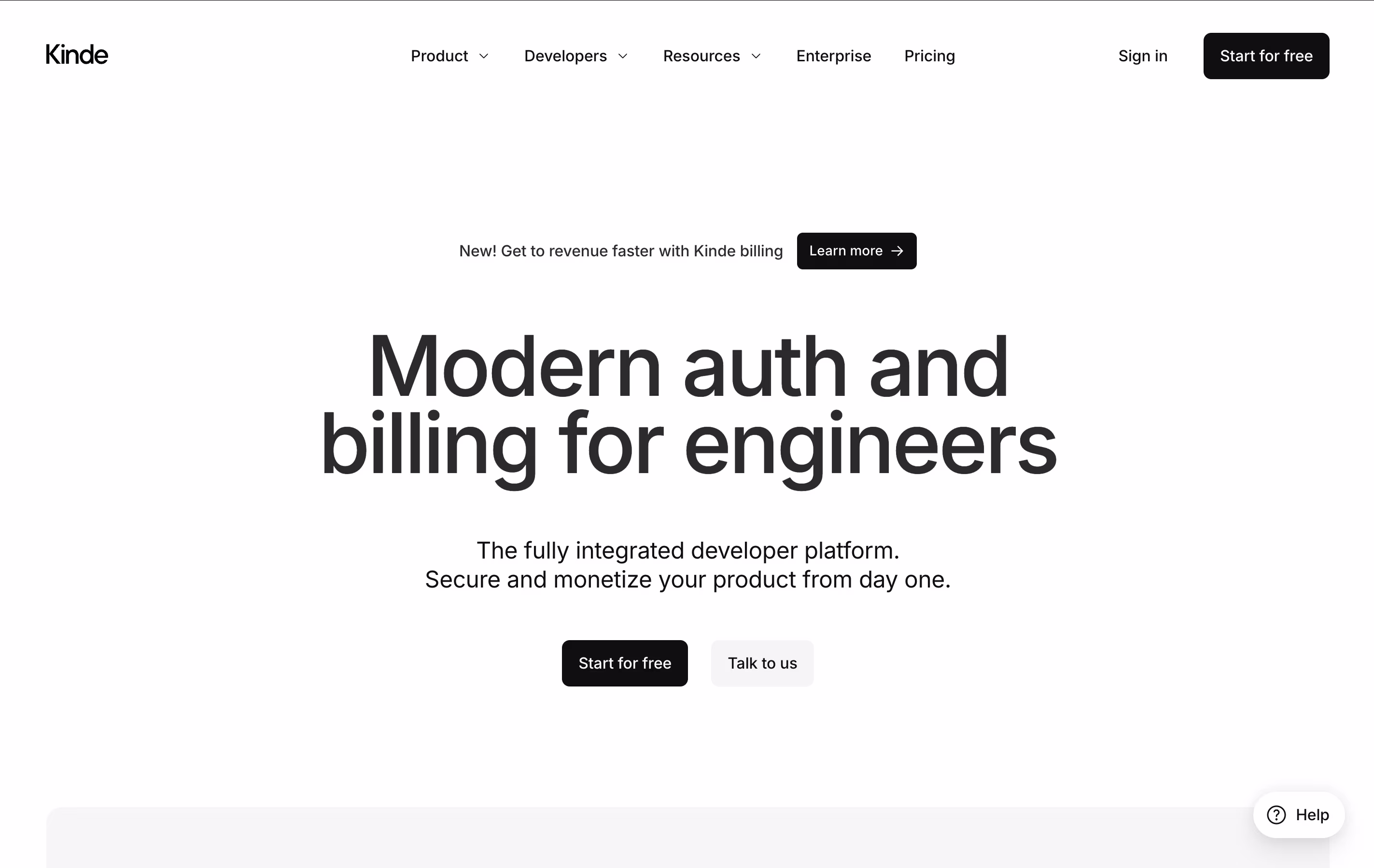 Kinde screenshot