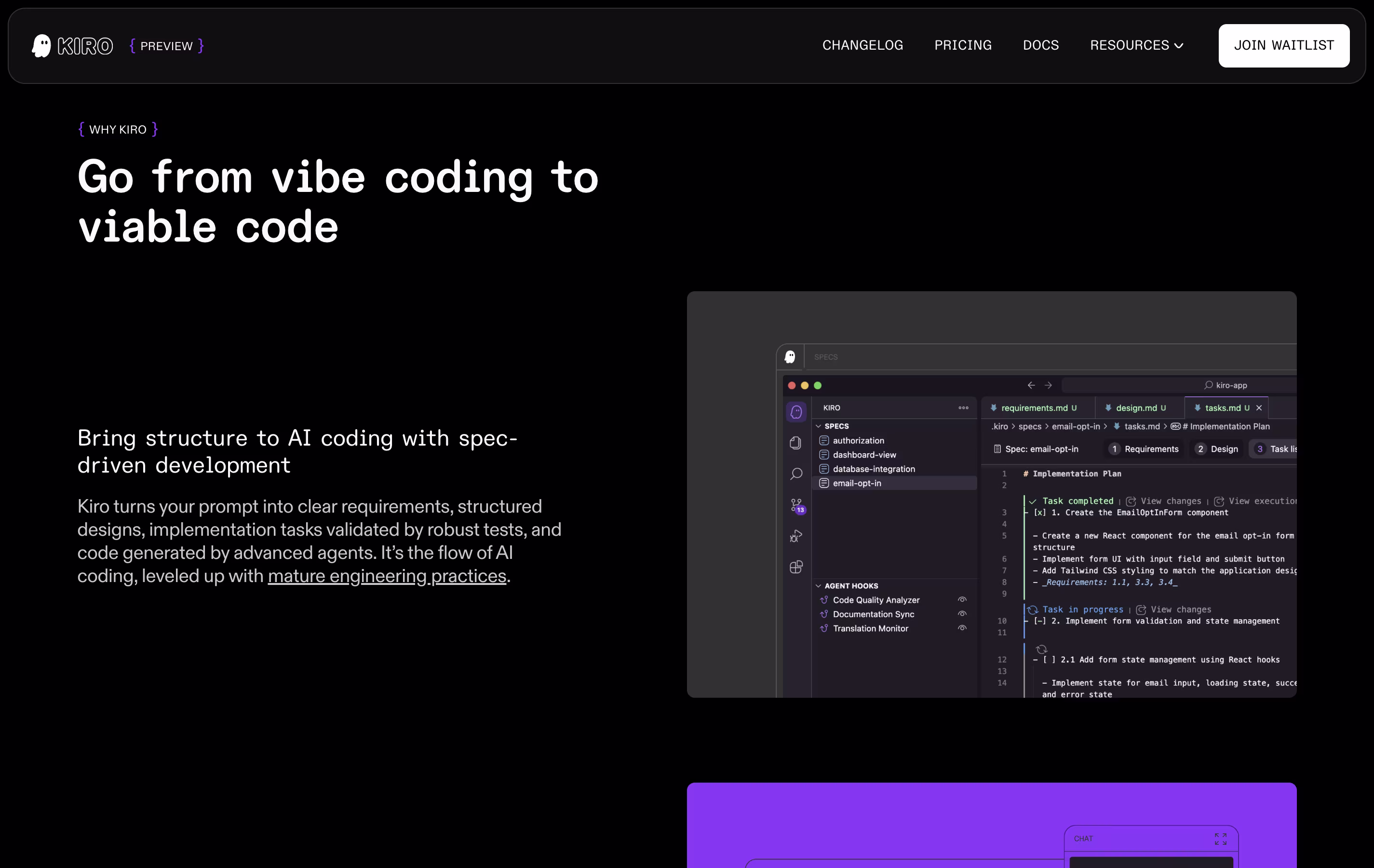 Kiro screenshot 3