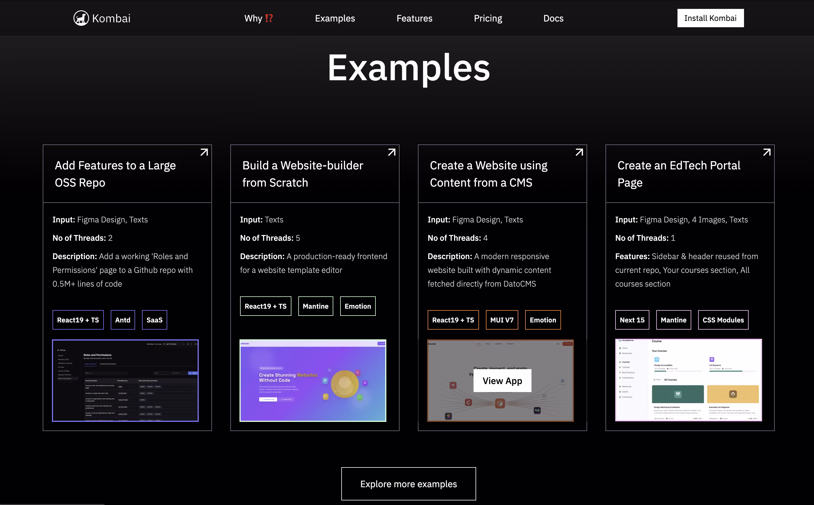 Kombai screenshot 2