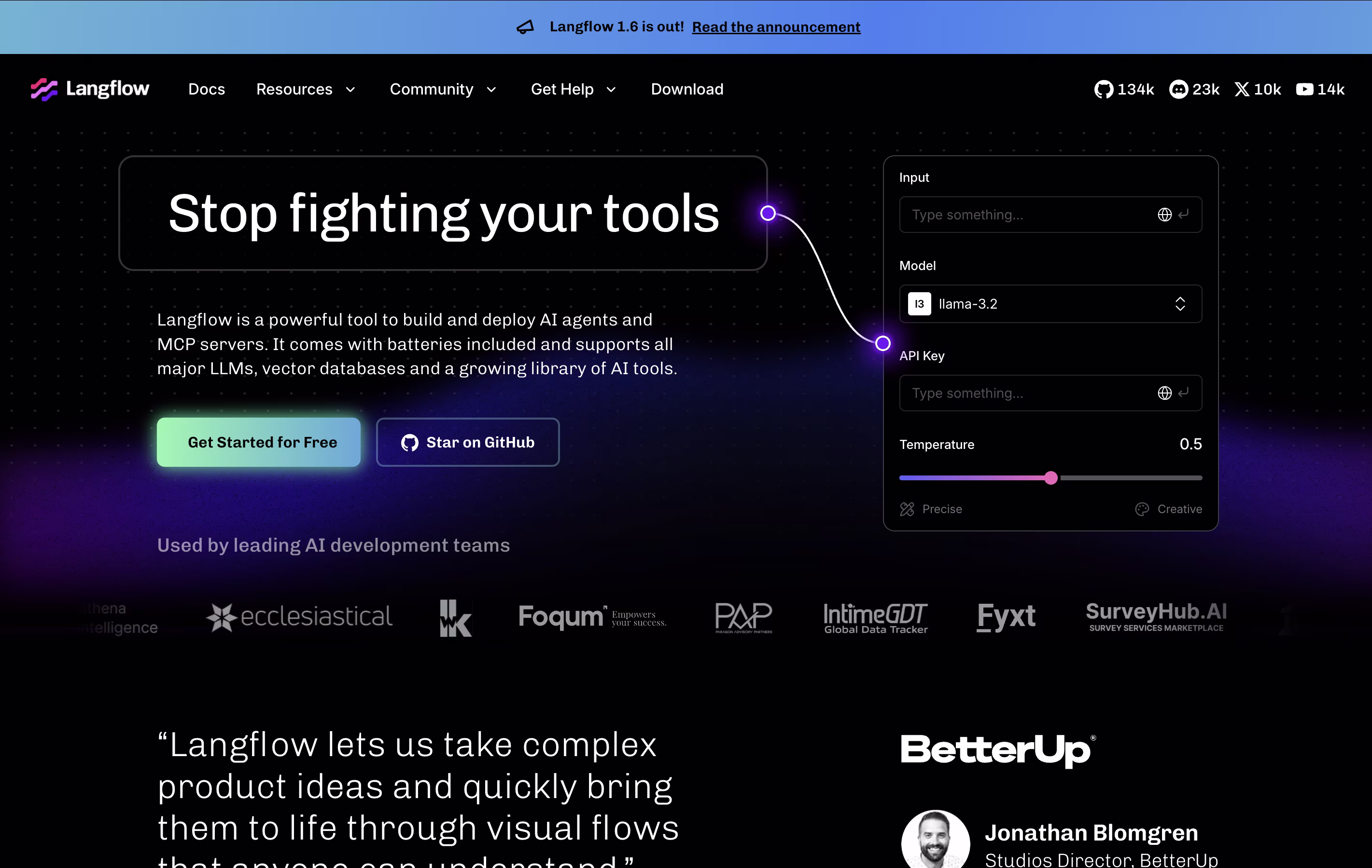 Langflow screenshot