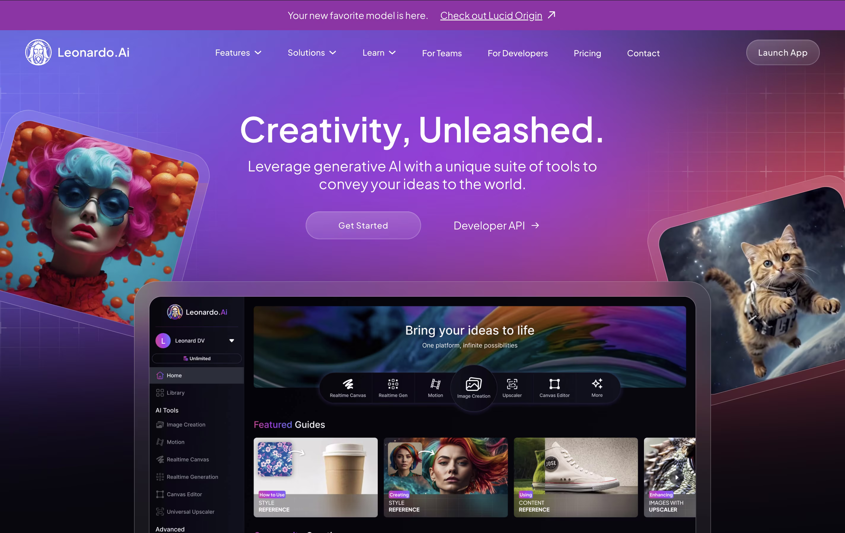 Leonardo AI screenshot