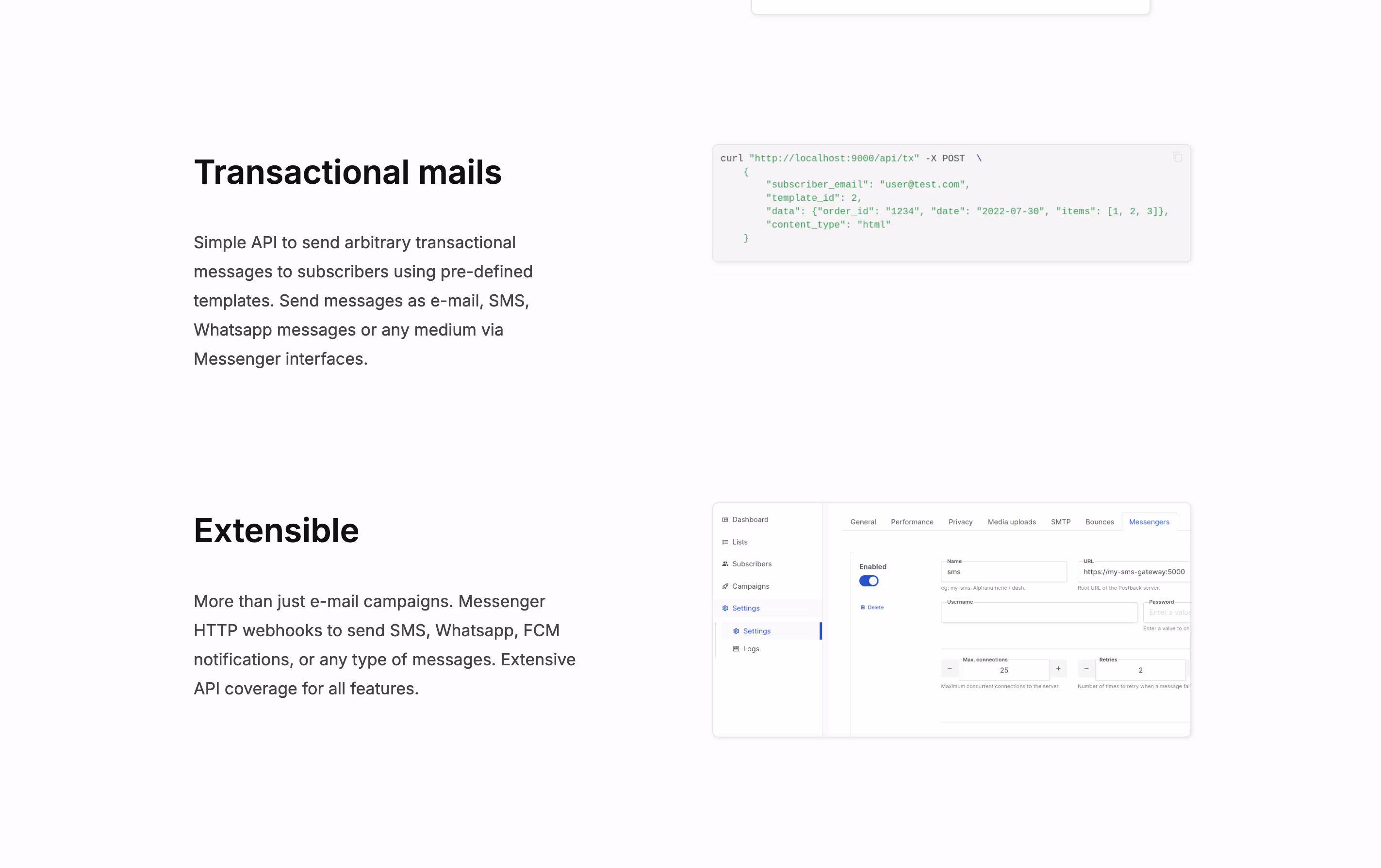 Listmonk screenshot 5