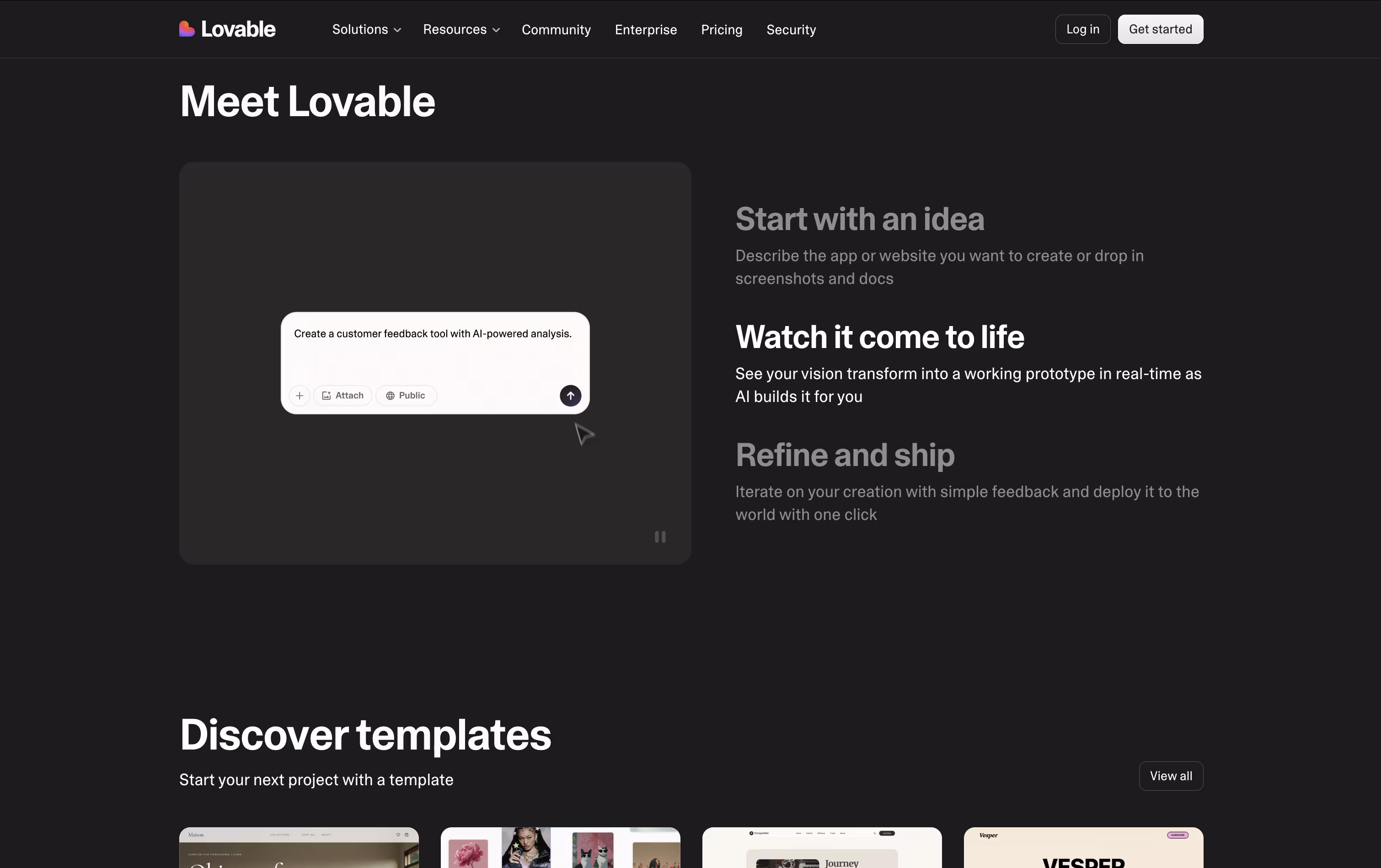 Lovable screenshot 2