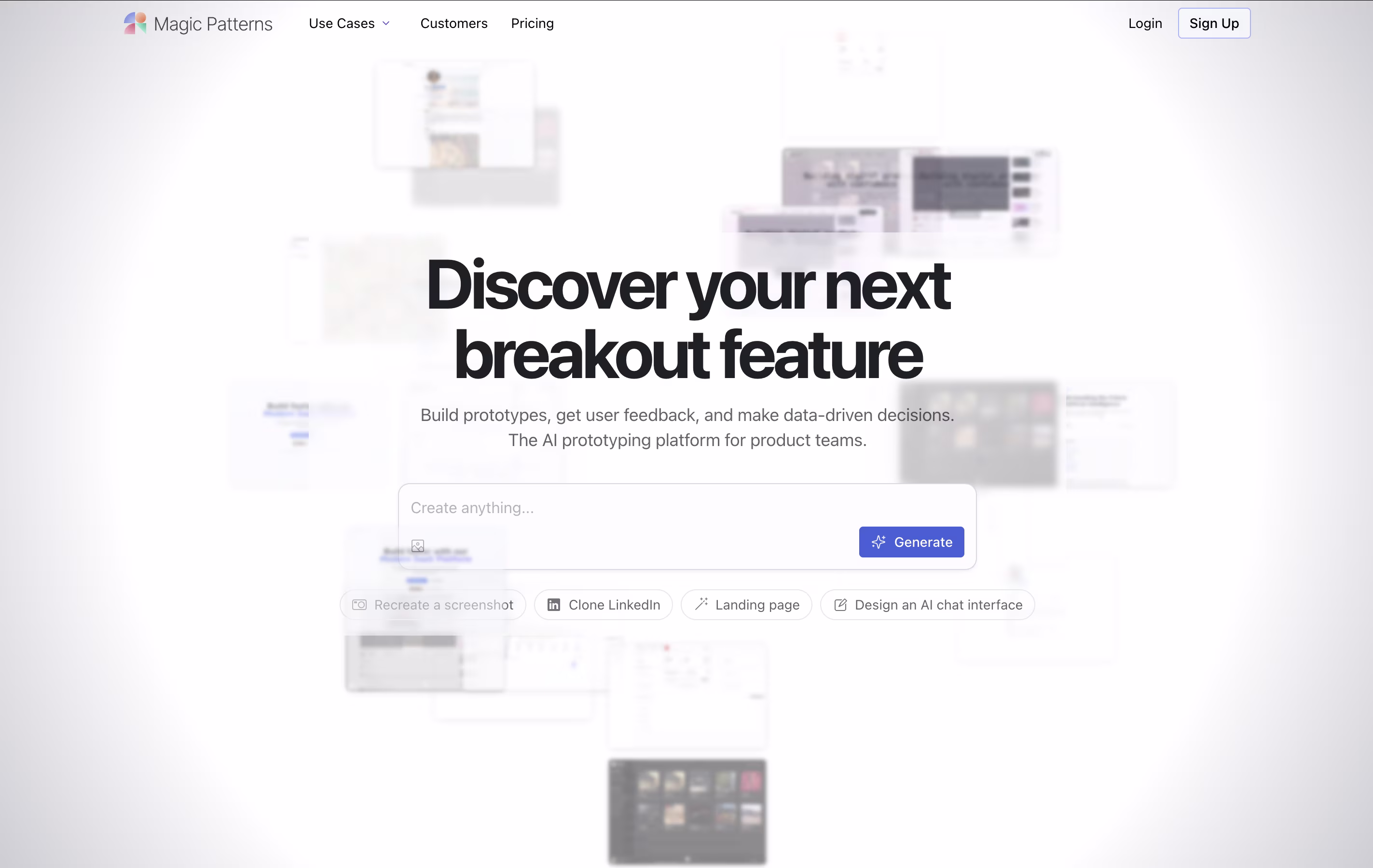 Magic Patterns screenshot Magic Patterns screenshot
