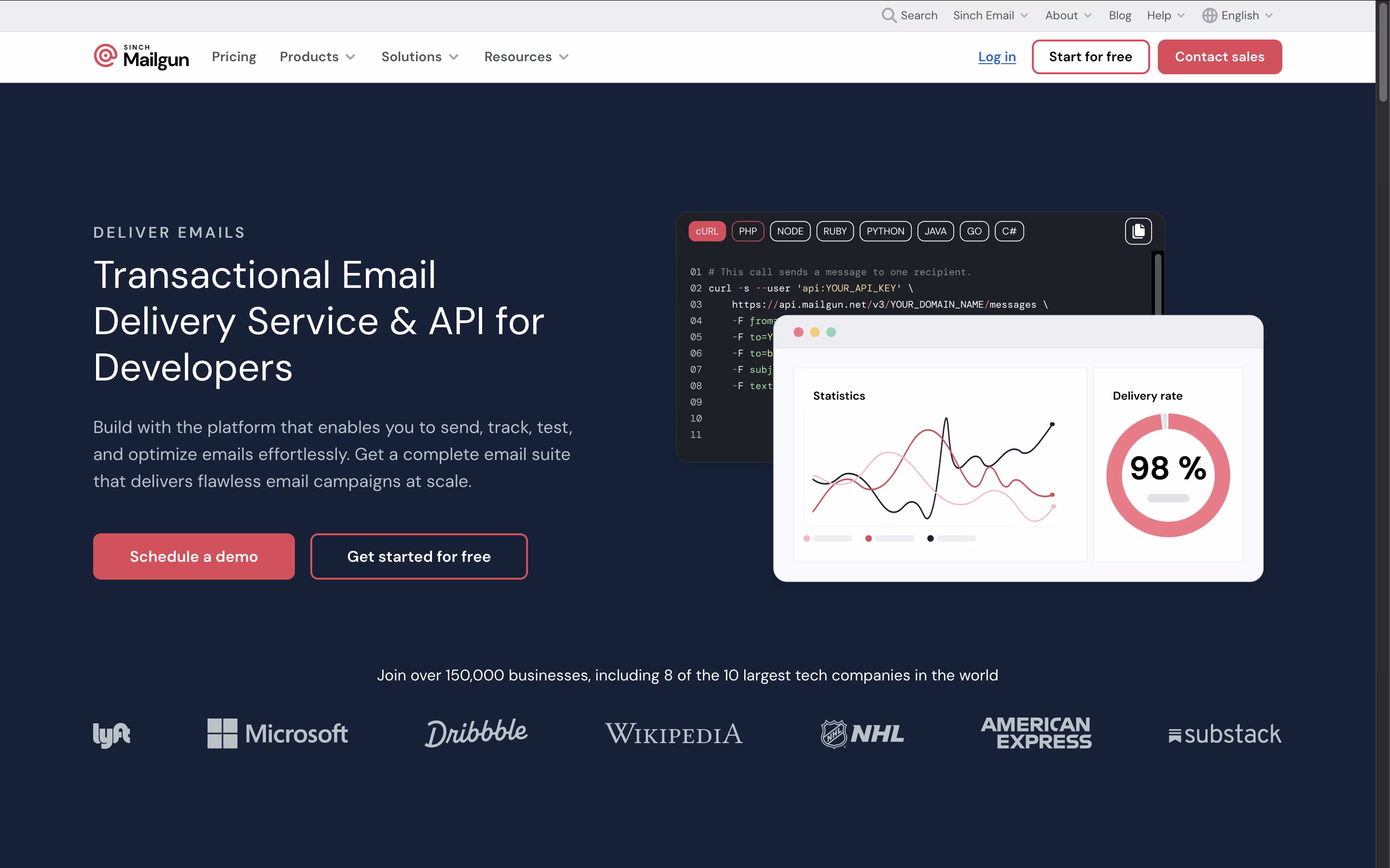 Mailgun screenshot