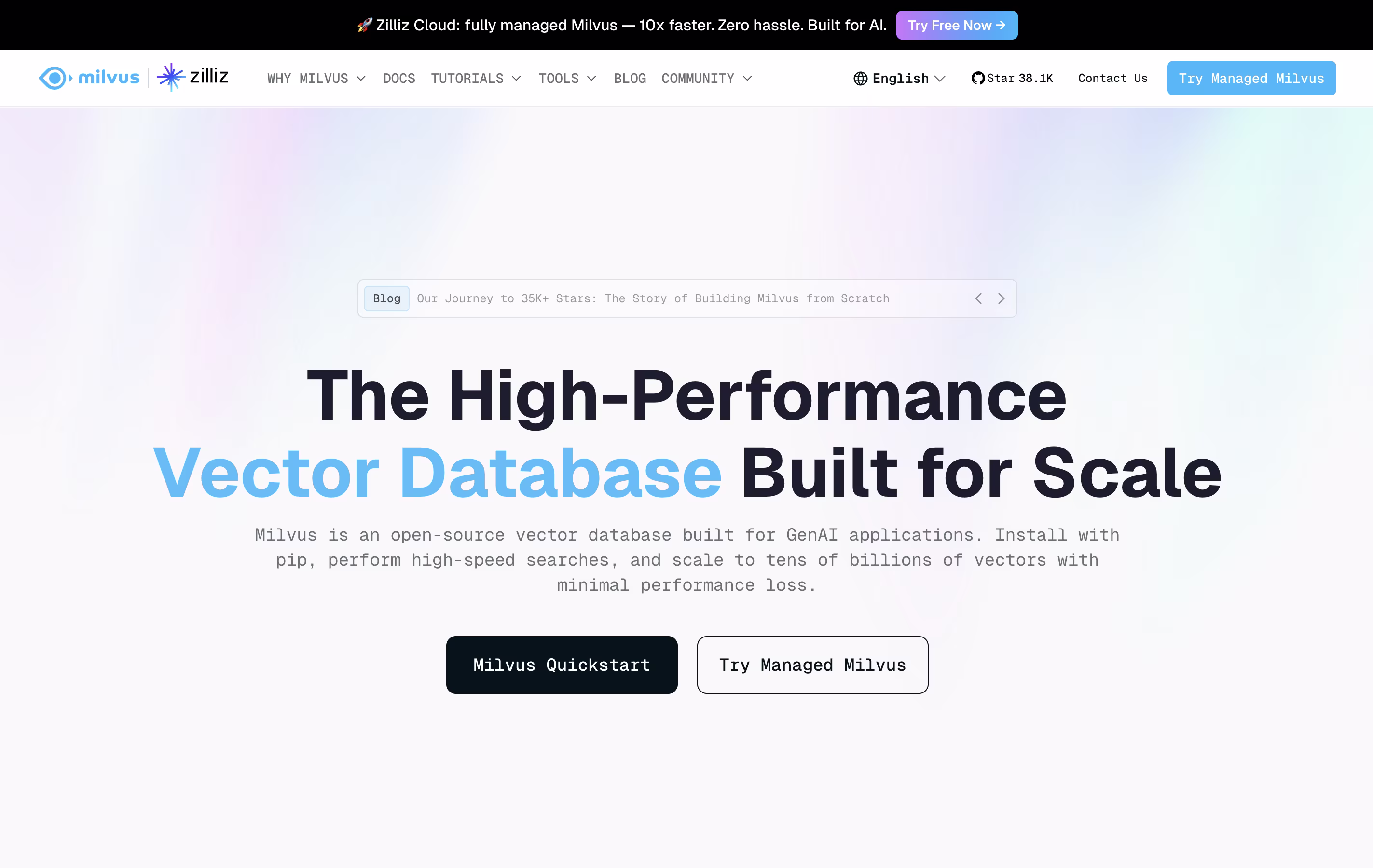 Milvus featured screenshot
