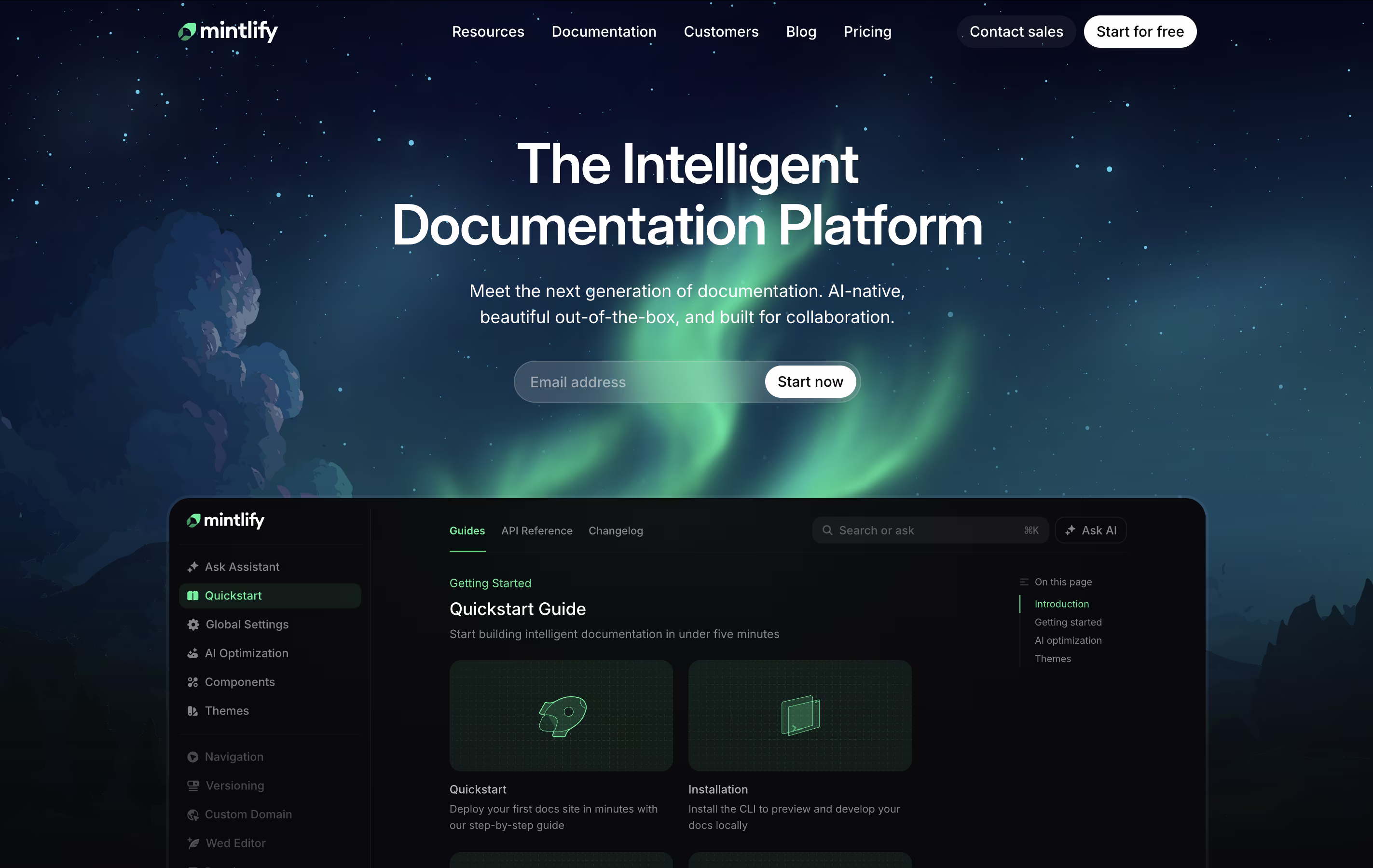Mintlify screenshot