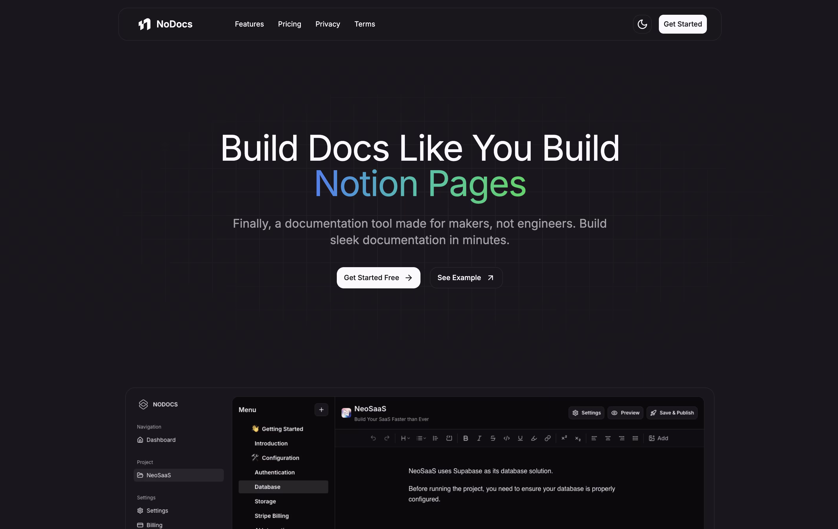 NoDocs screenshot