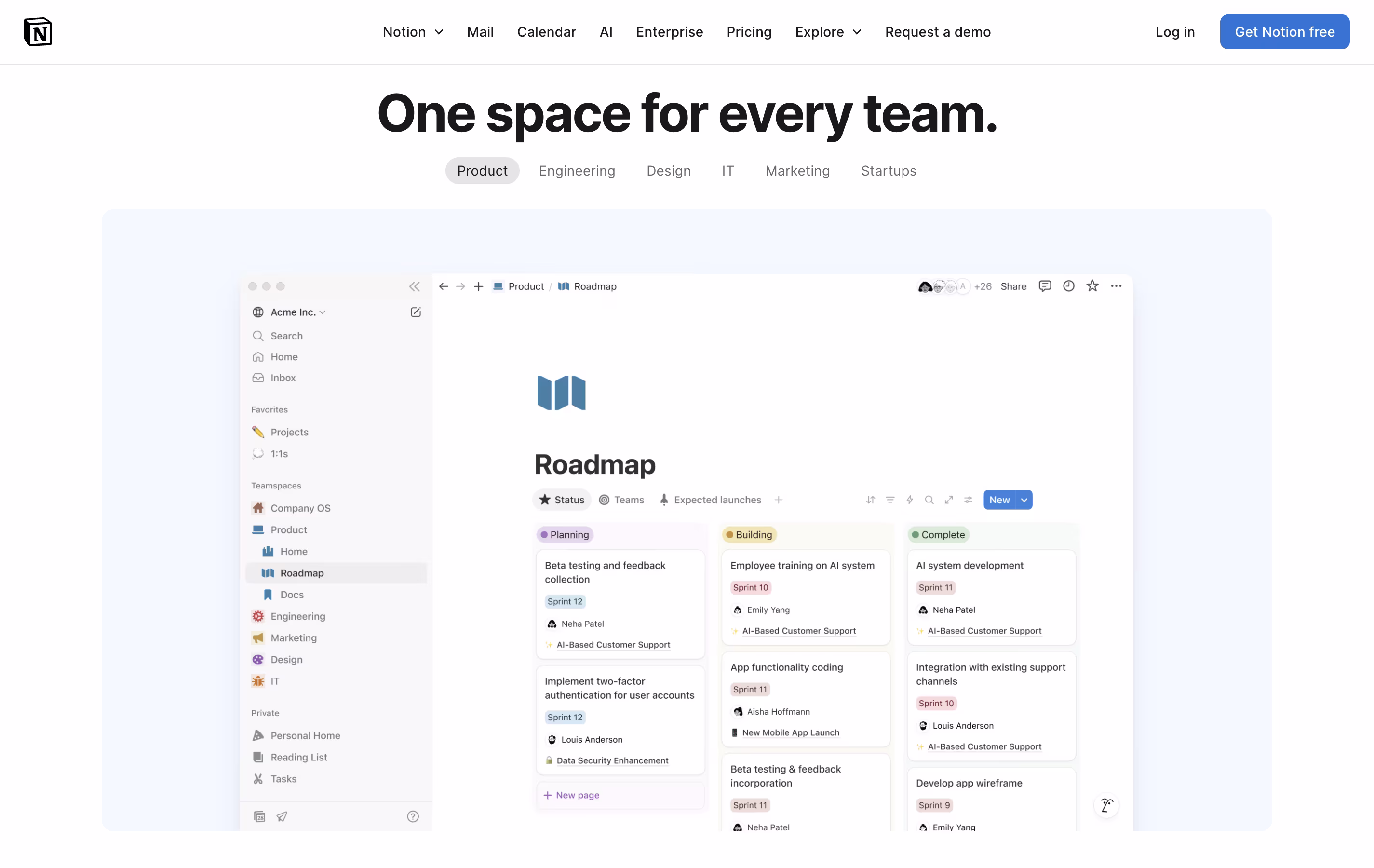 Notion screenshot 3