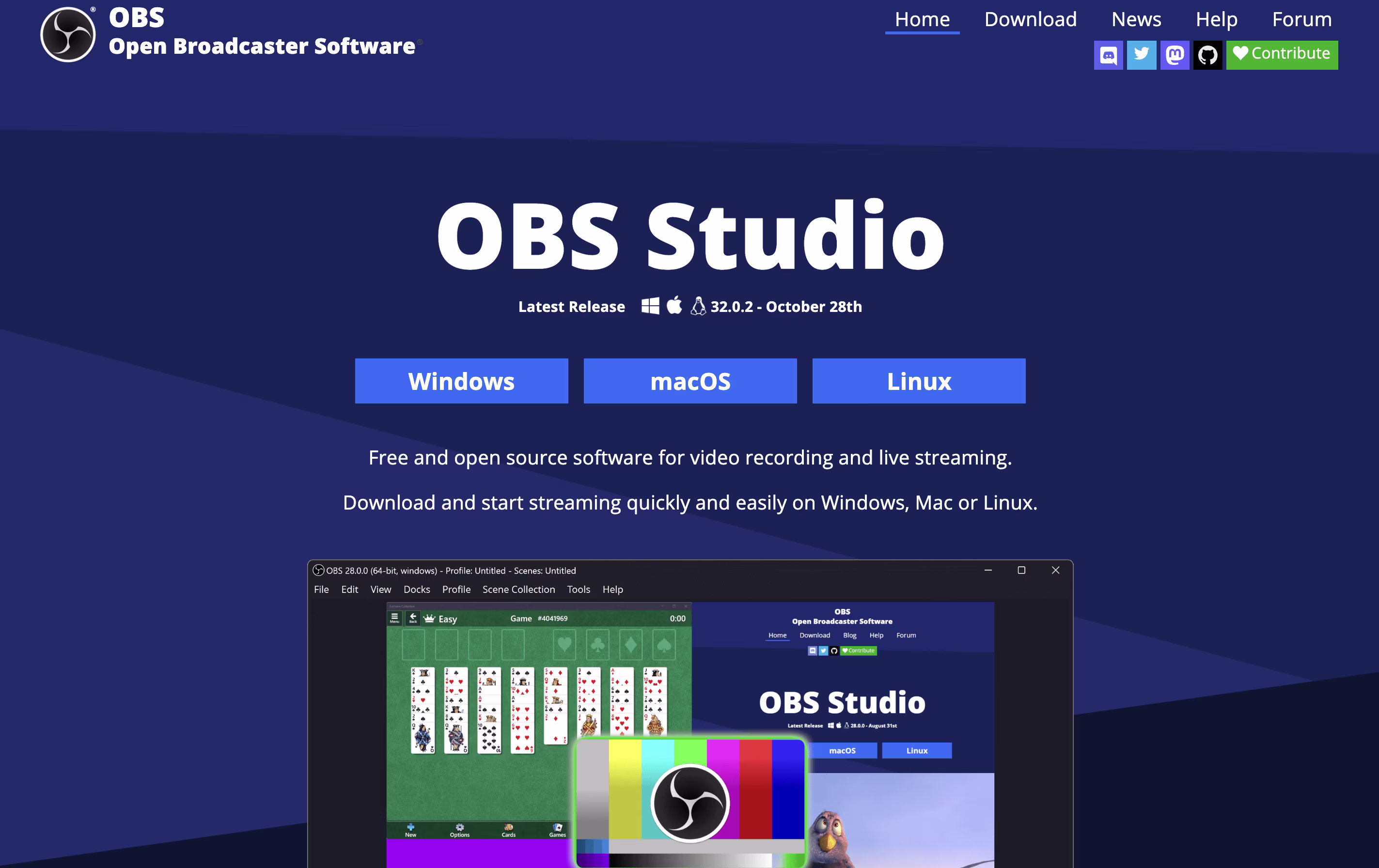 OBS Studio screenshot OBS Studio screenshot
